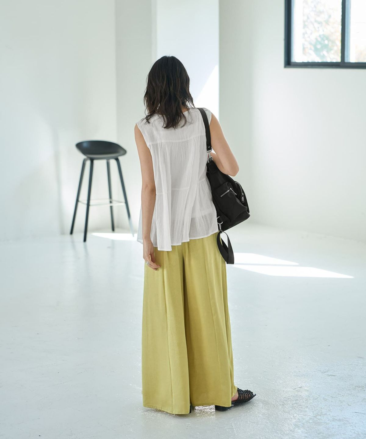 着用イメージ 166cm ホワイト