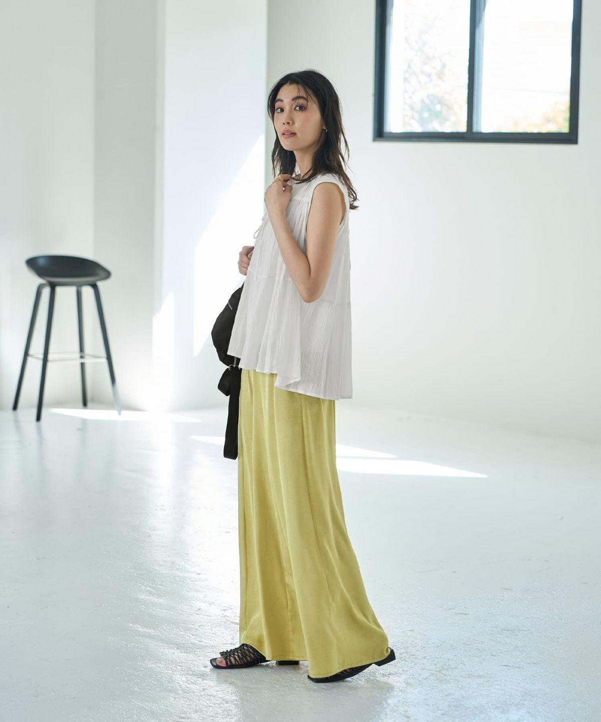 着用イメージ 166cm ホワイト