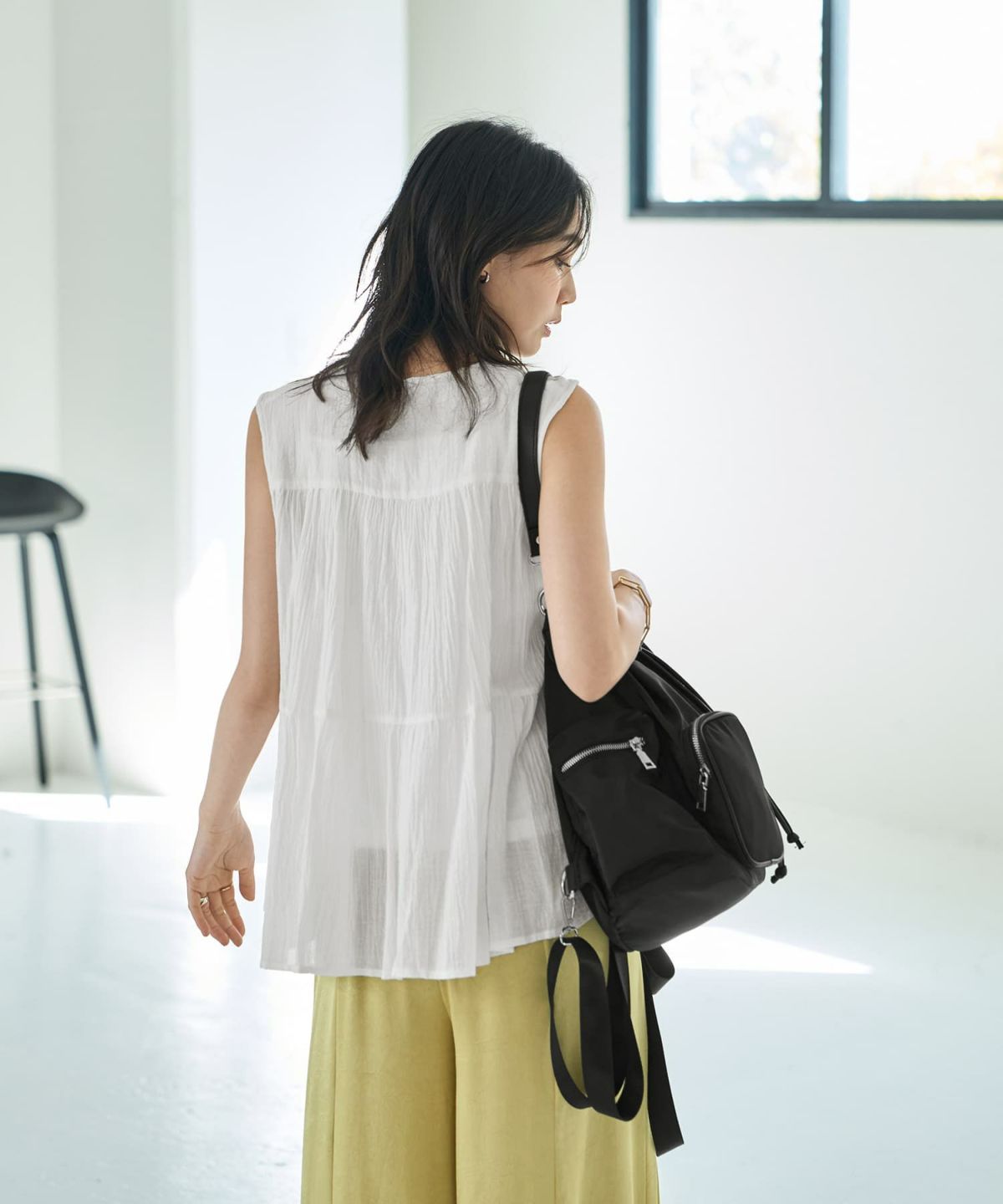 着用イメージ 166cm ホワイト