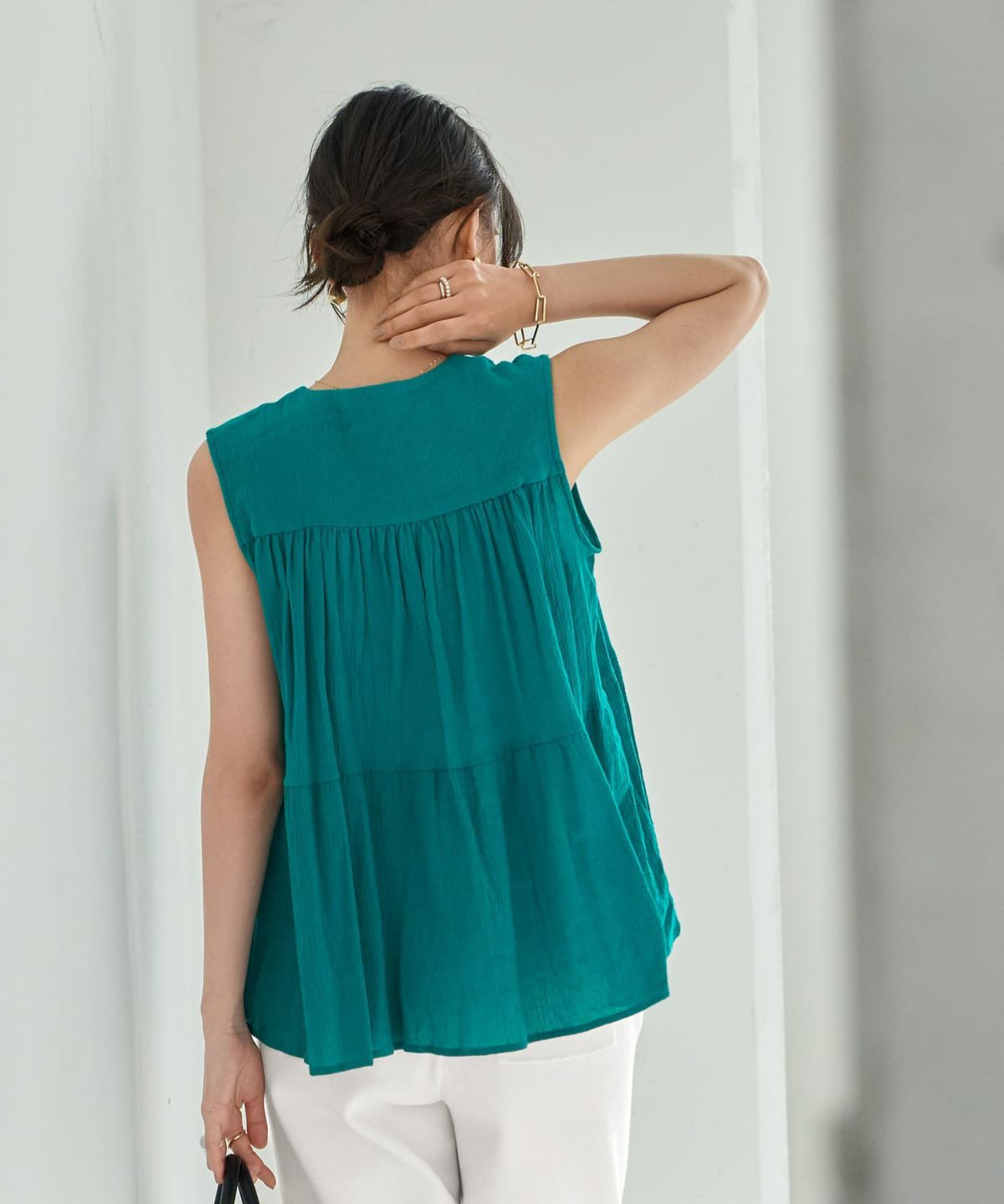 着用イメージ 166cm　ターコイズ