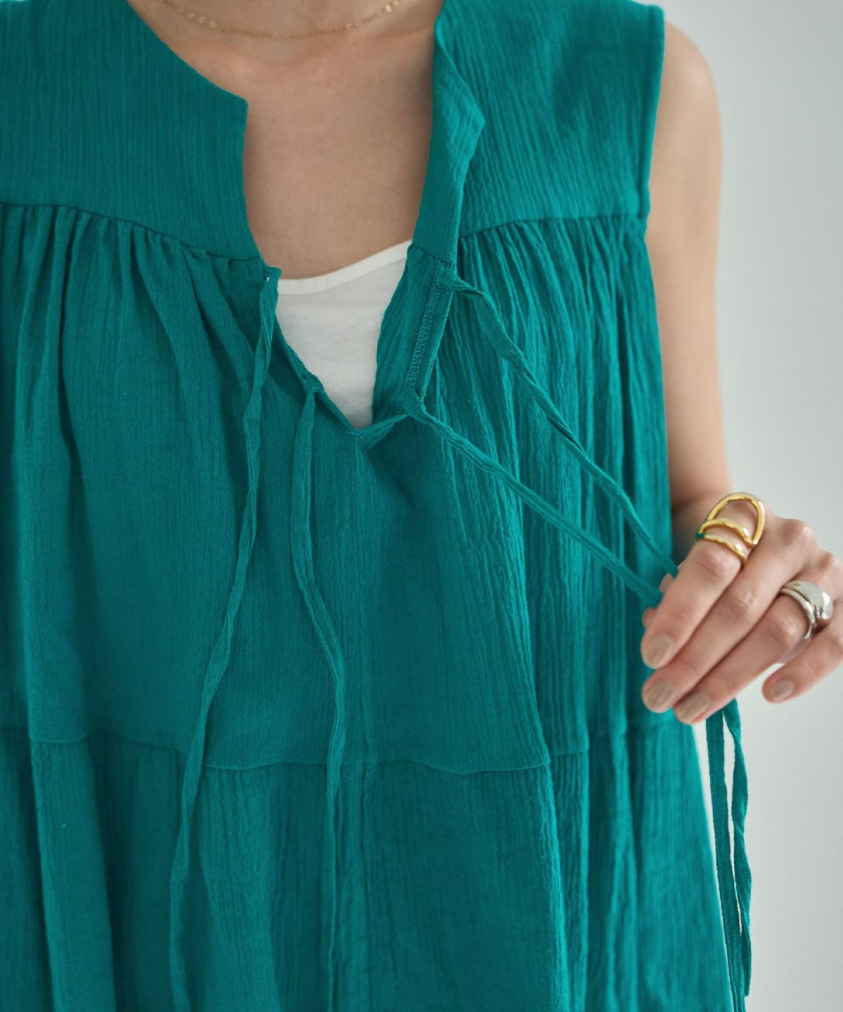 着用イメージ 166cm　ターコイズ