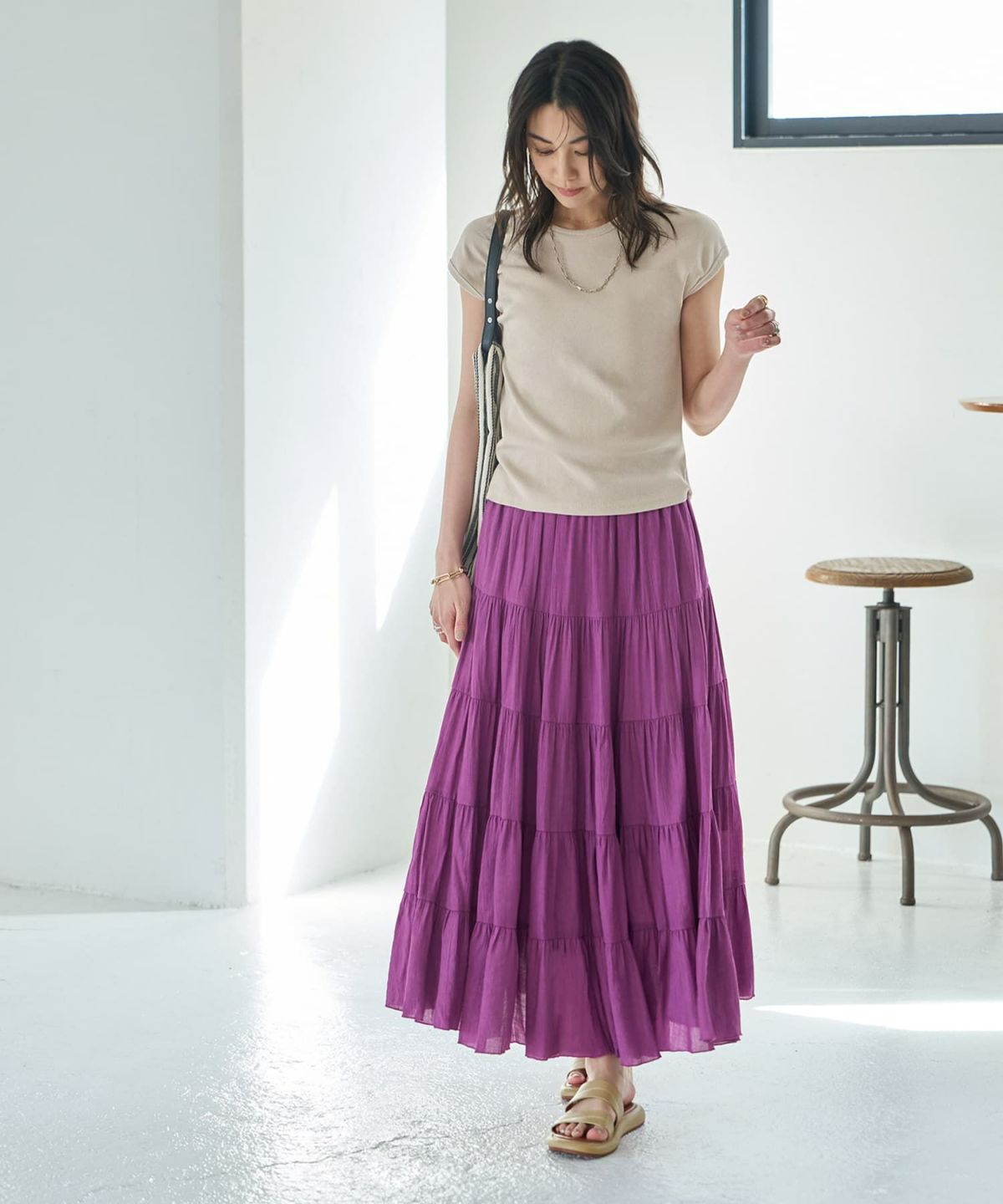 着用イメージ 166cm 02サイズ パープル