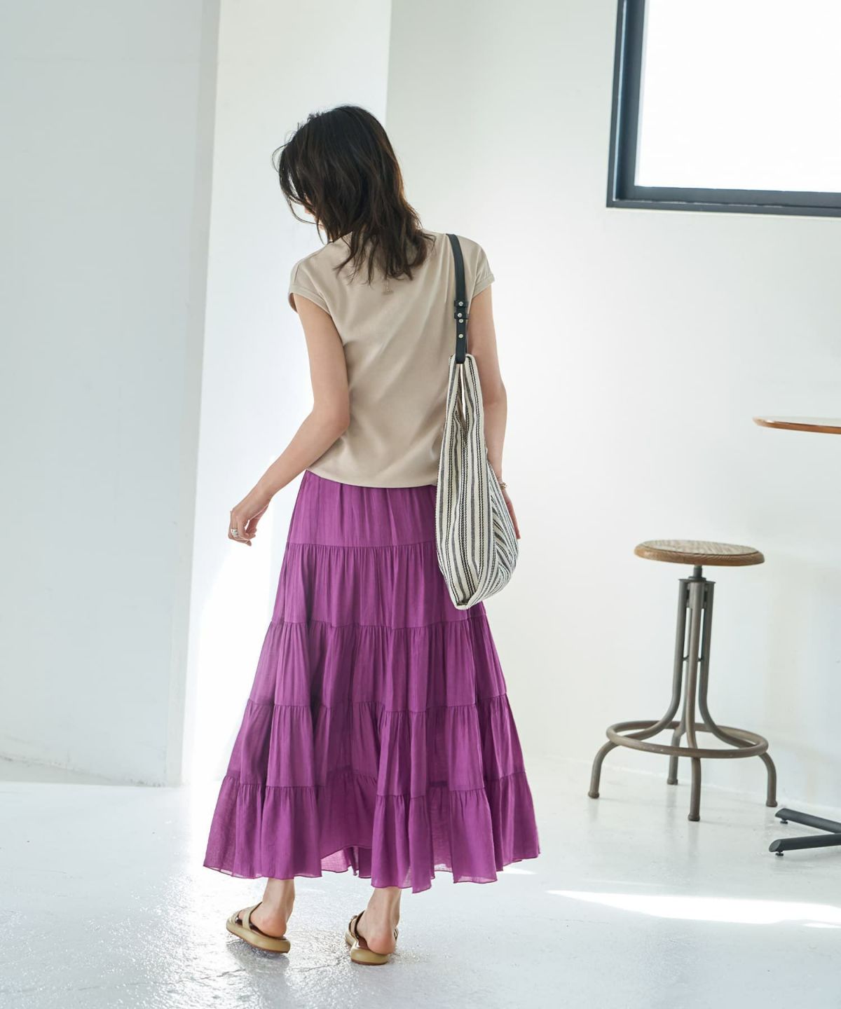 着用イメージ 166cm 02サイズ パープル
