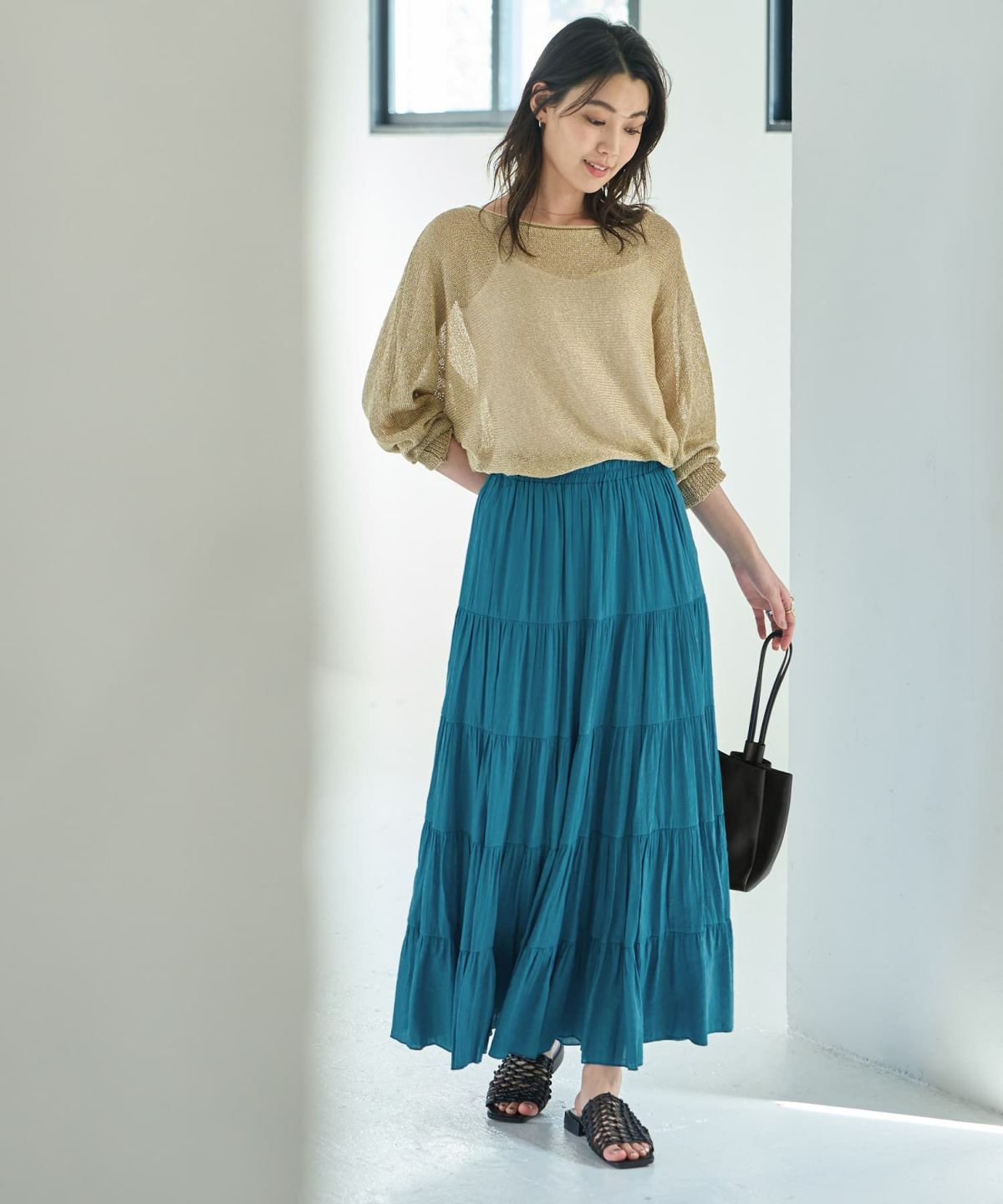 着用イメージ 166cm 02サイズ ターコイズ