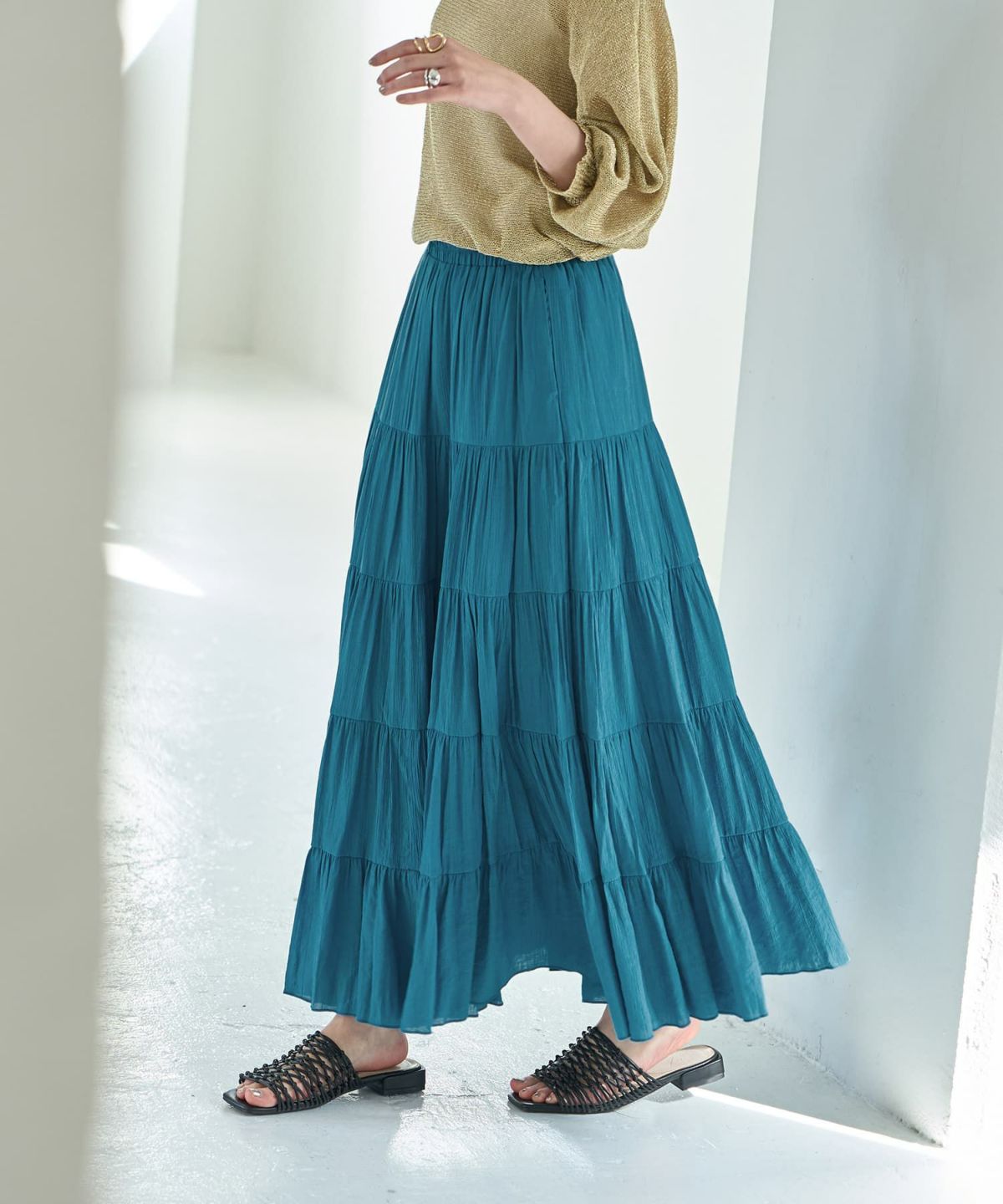 着用イメージ 166cm 02サイズ ターコイズ