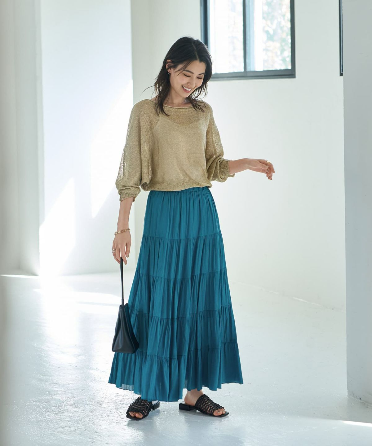 着用イメージ 166cm 02サイズ ターコイズ