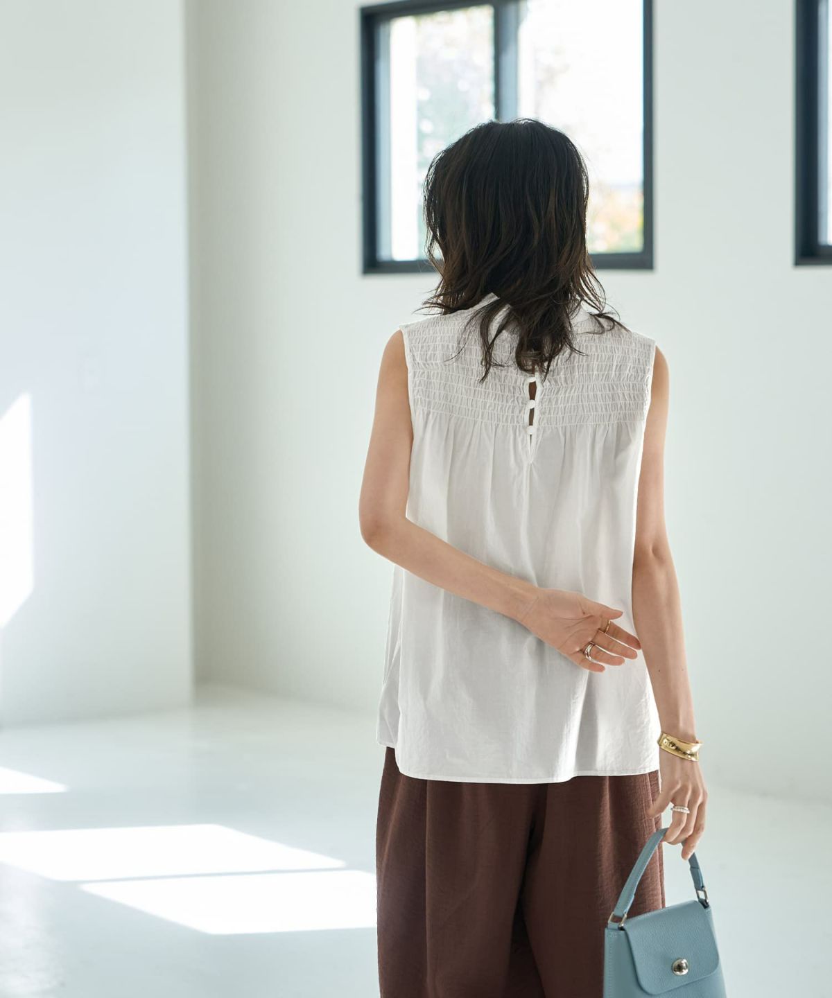 着用イメージ 166cm ホワイト