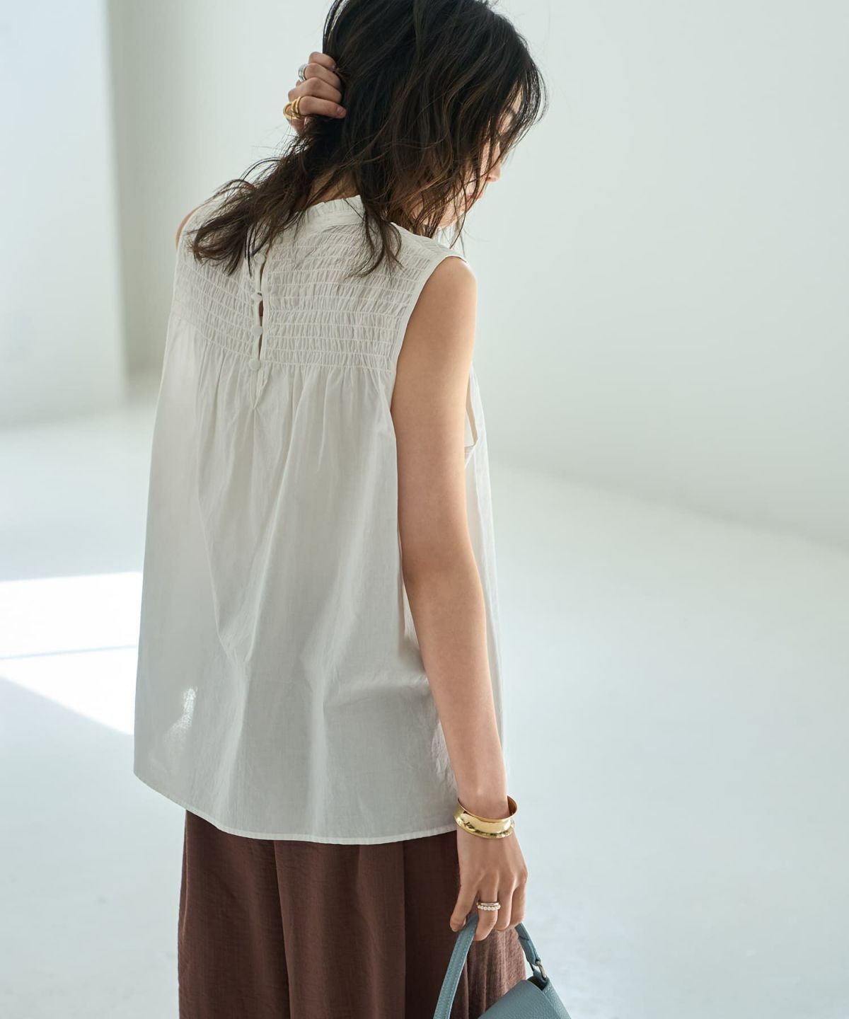 着用イメージ 166cm ホワイト