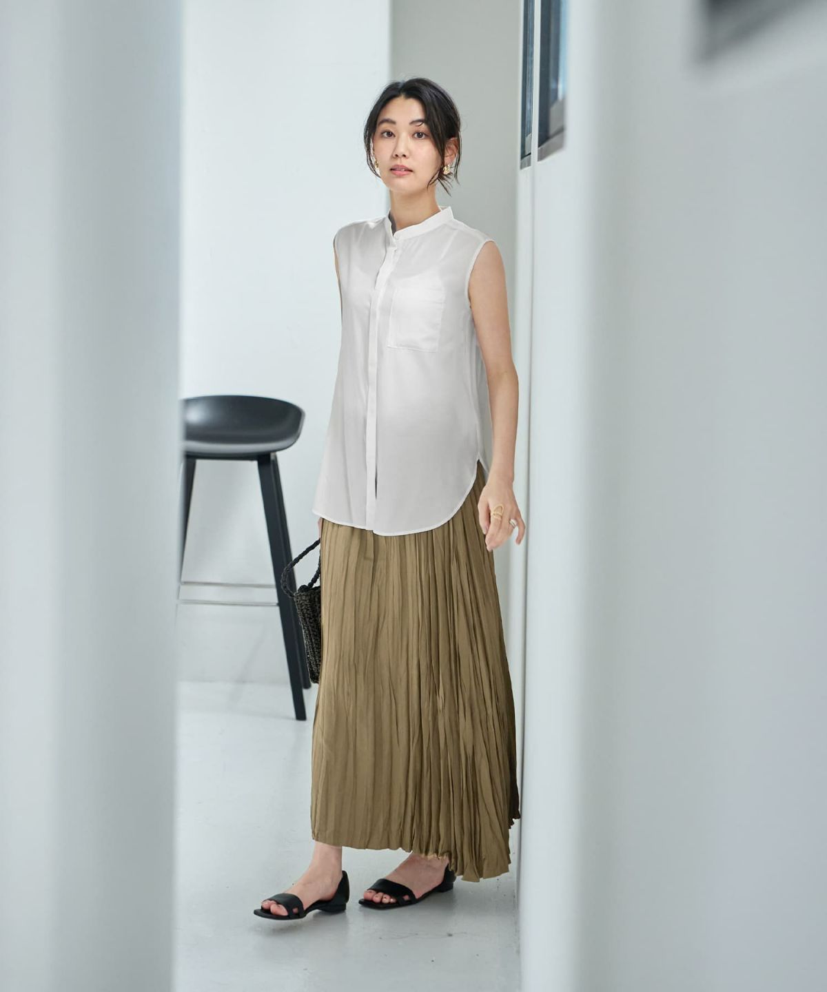 着用イメージ 167cm　02サイズ　ゴールドカーキ