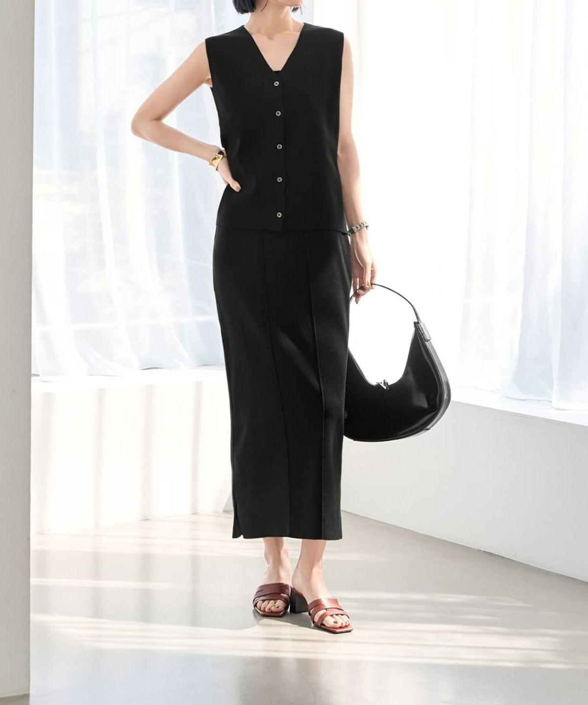 着用イメージ 165cm 02サイズ ブラック