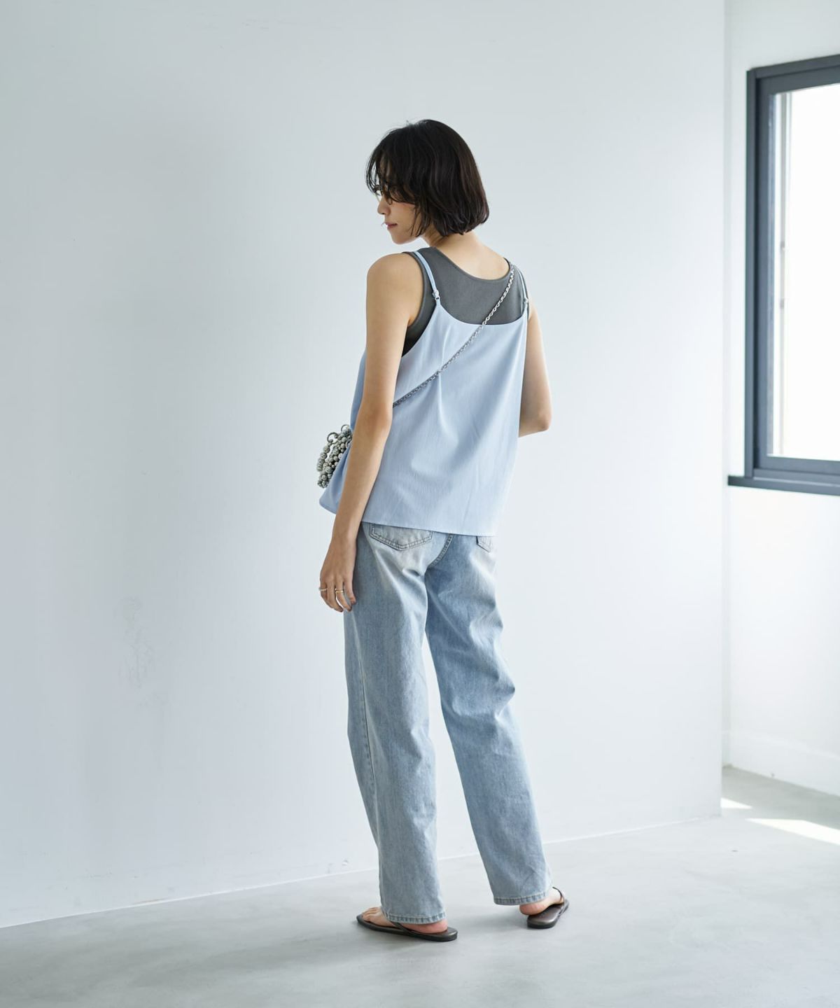 着用イメージ 167cm ライトブルー