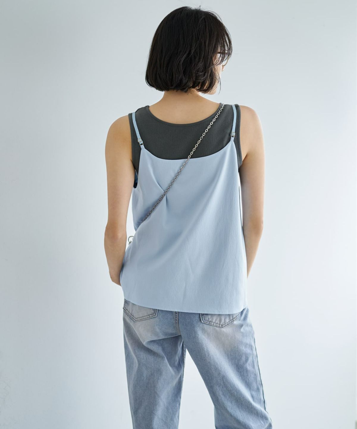 着用イメージ 167cm ライトブルー