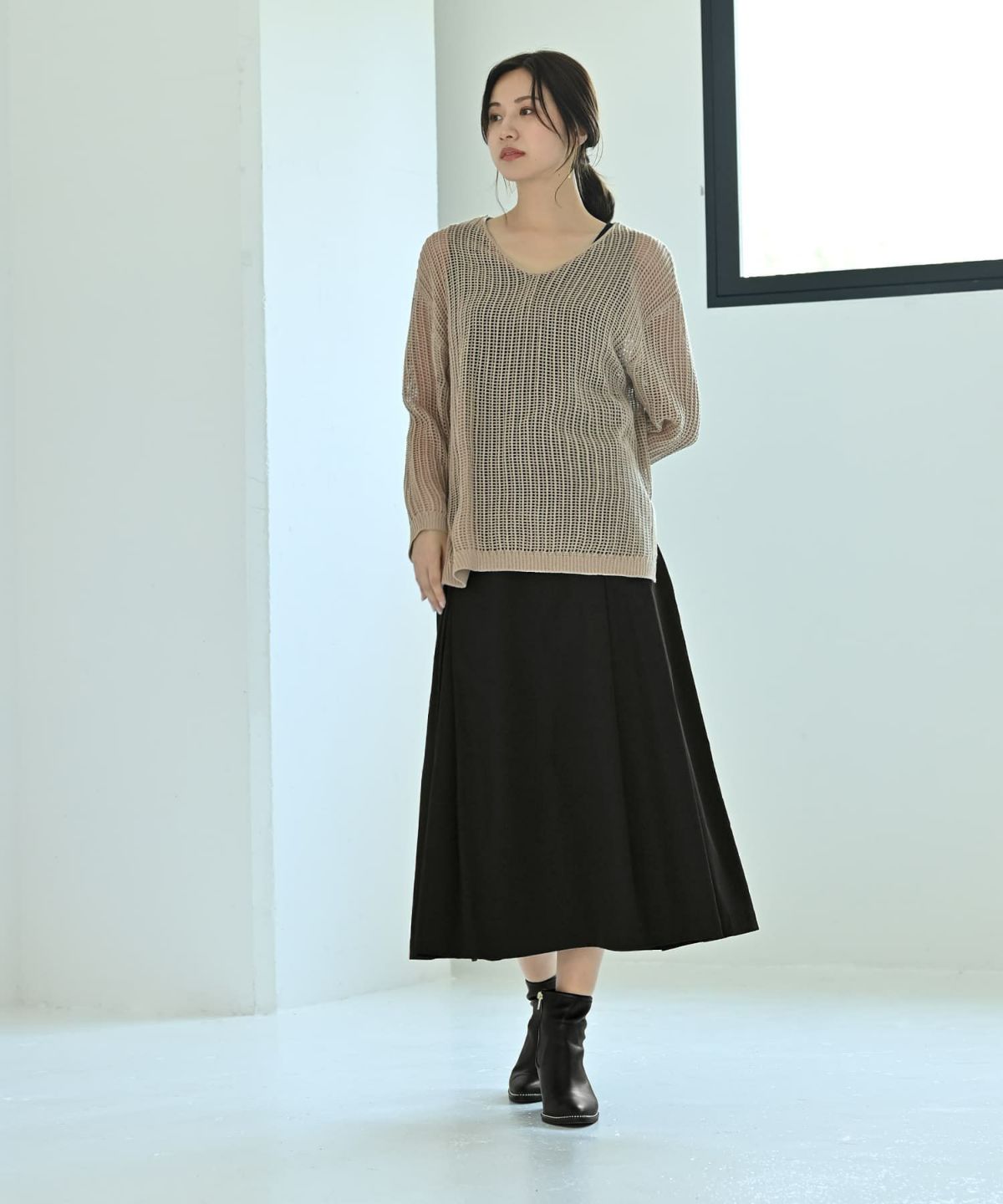 着用イメージ 172cm ブラック