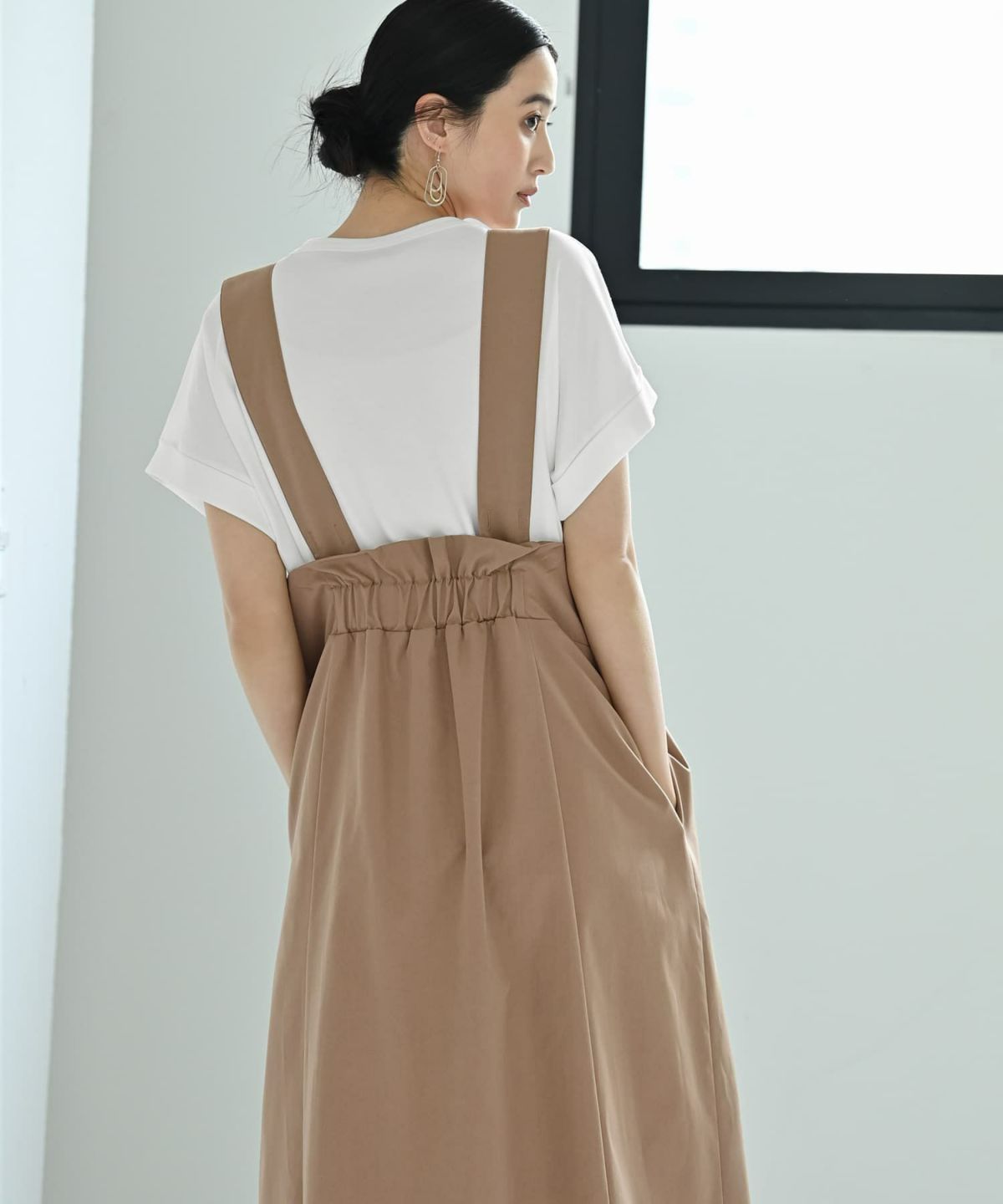 着用イメージ 163cm ベージュ