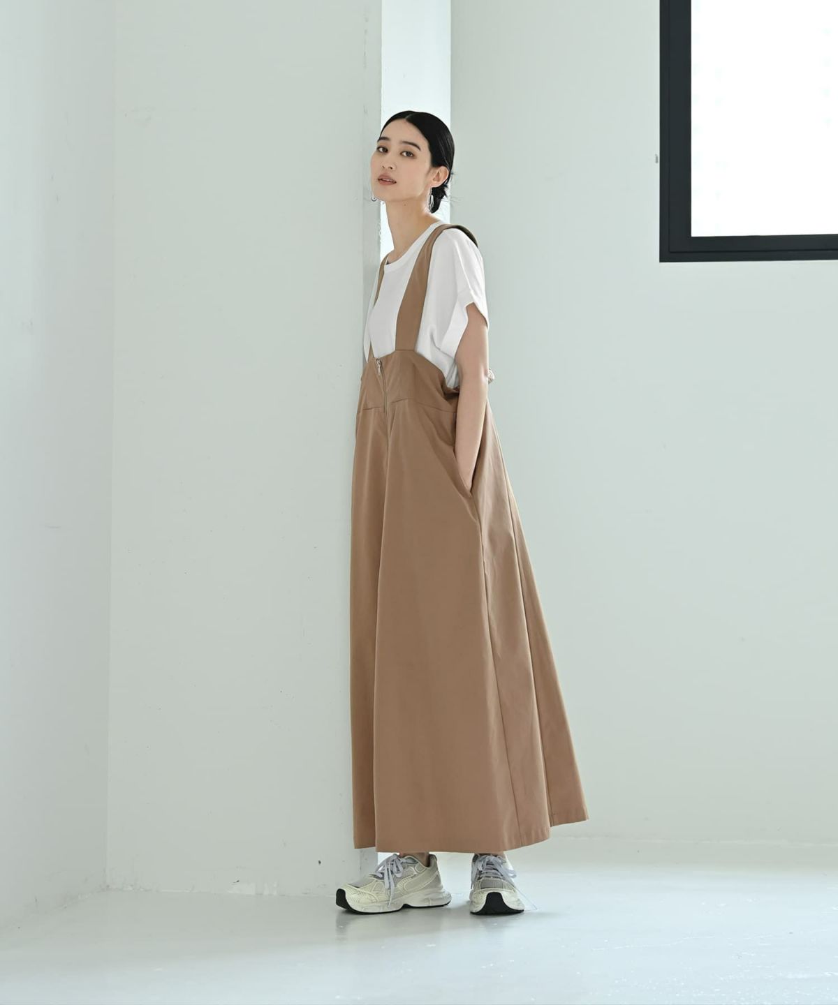 着用イメージ 170cm ベージュ