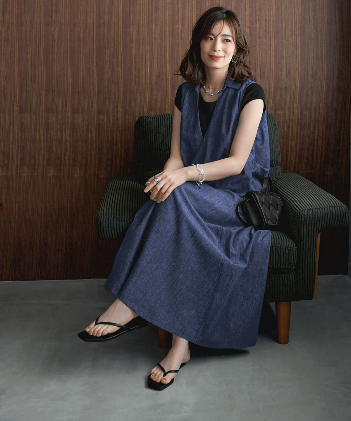 着用イメージ 165cm 02サイズ ダークブルー