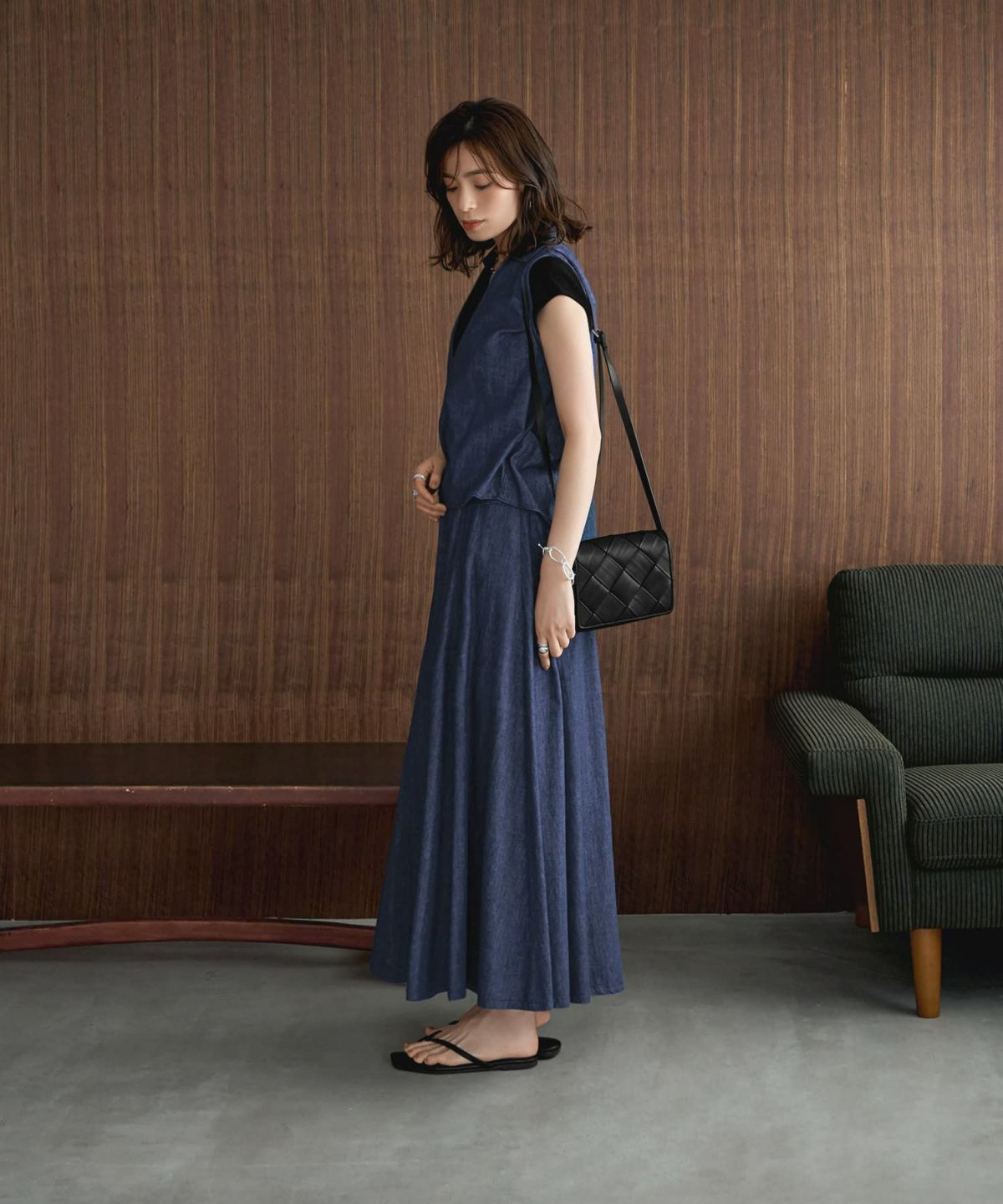 着用イメージ 165cm 02サイズ ダークブルー