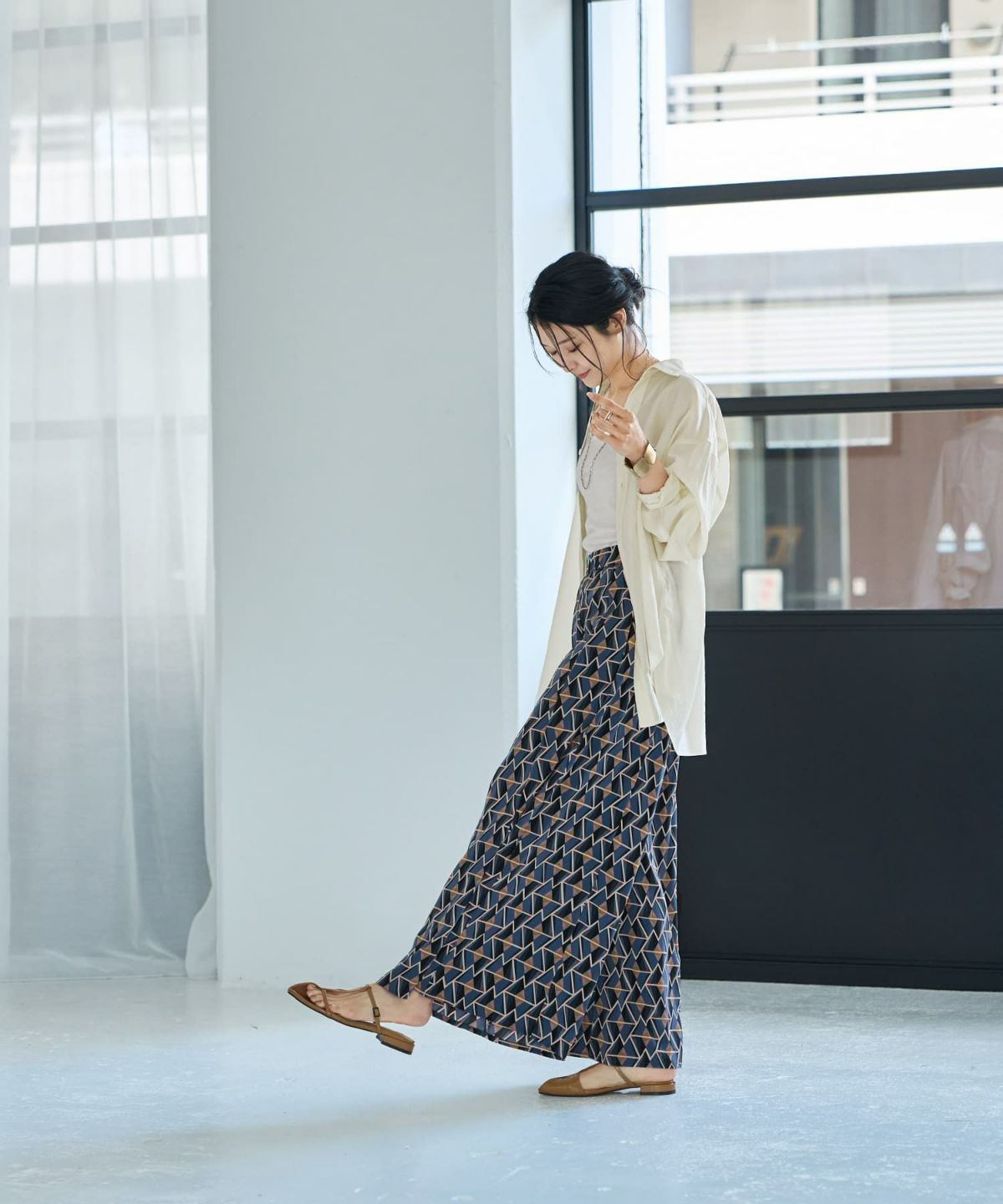 着用イメージ 164cm S-02サイズ ブルー