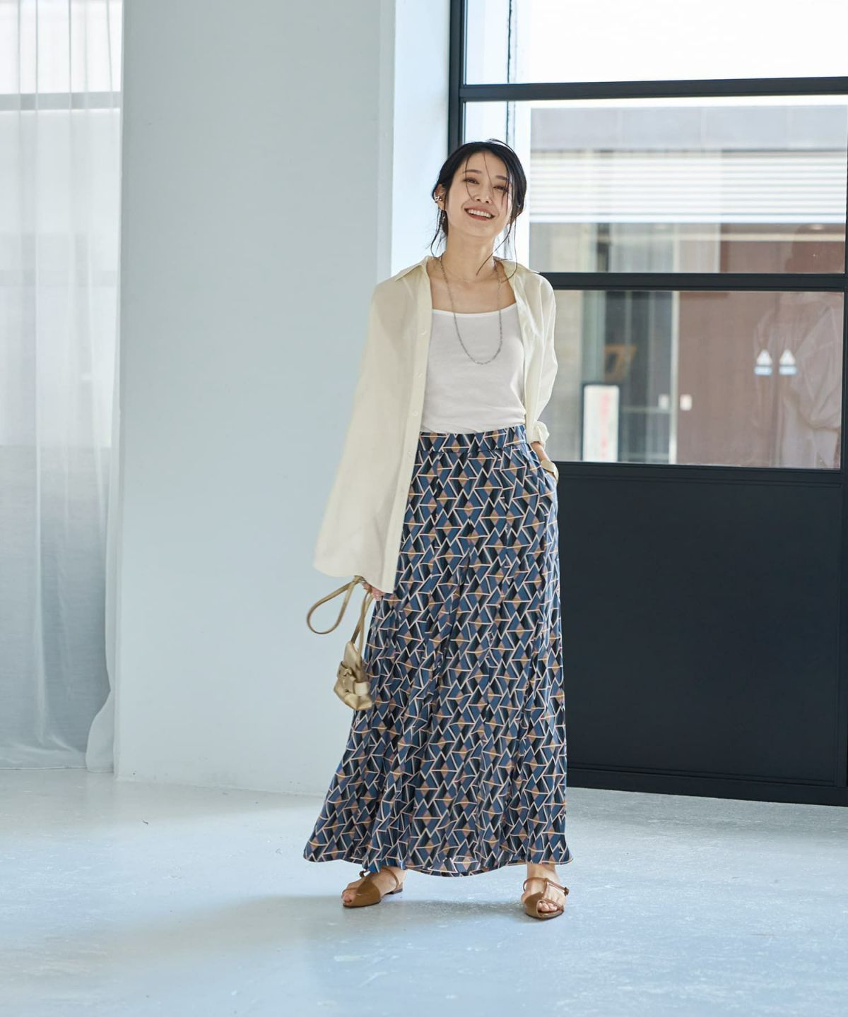 着用イメージ 164cm S-02サイズ ブルー