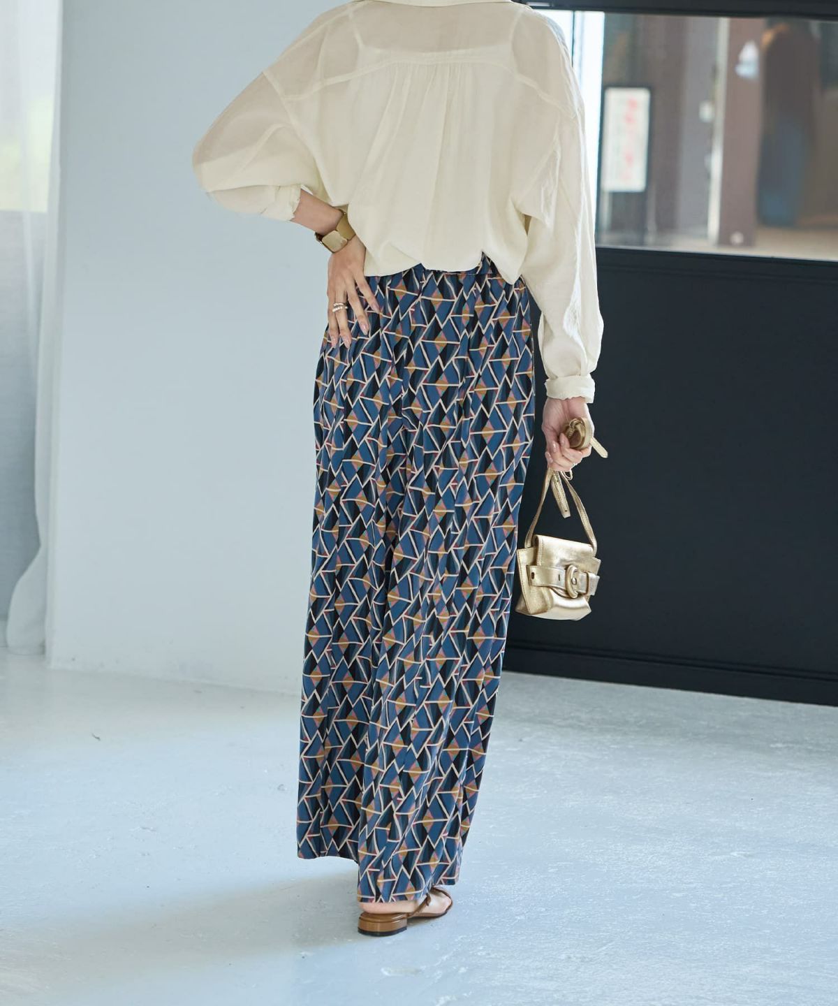 着用イメージ 164cm S-02サイズ ブルー