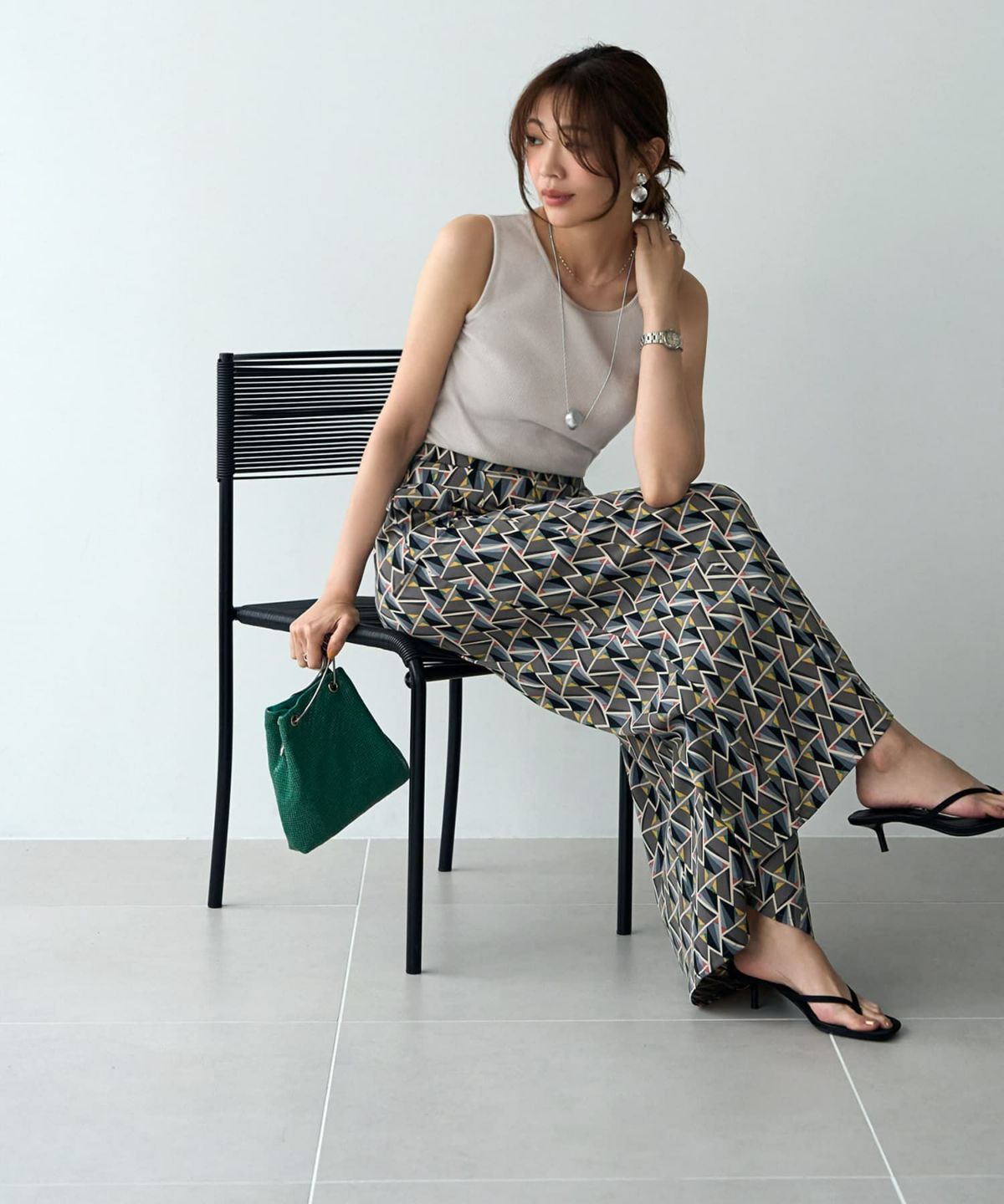 着用イメージ 166cm S-02サイズ グレー