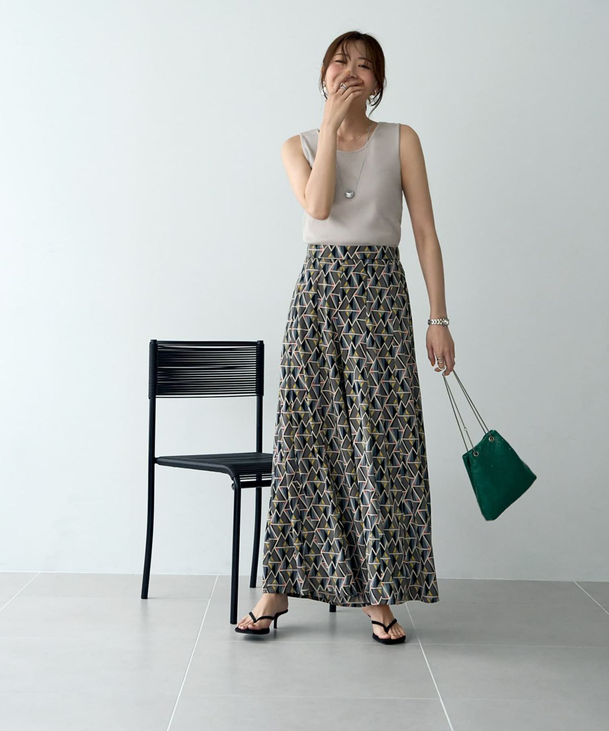 着用イメージ 166cm S-02サイズ グレー