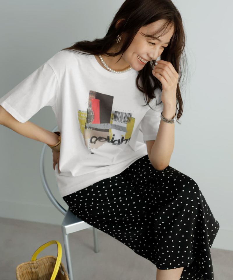 llica アートプリント Tシャツ Mサイズ Liberty Graphics｜シルクスクリーン プリント ナチュラル T