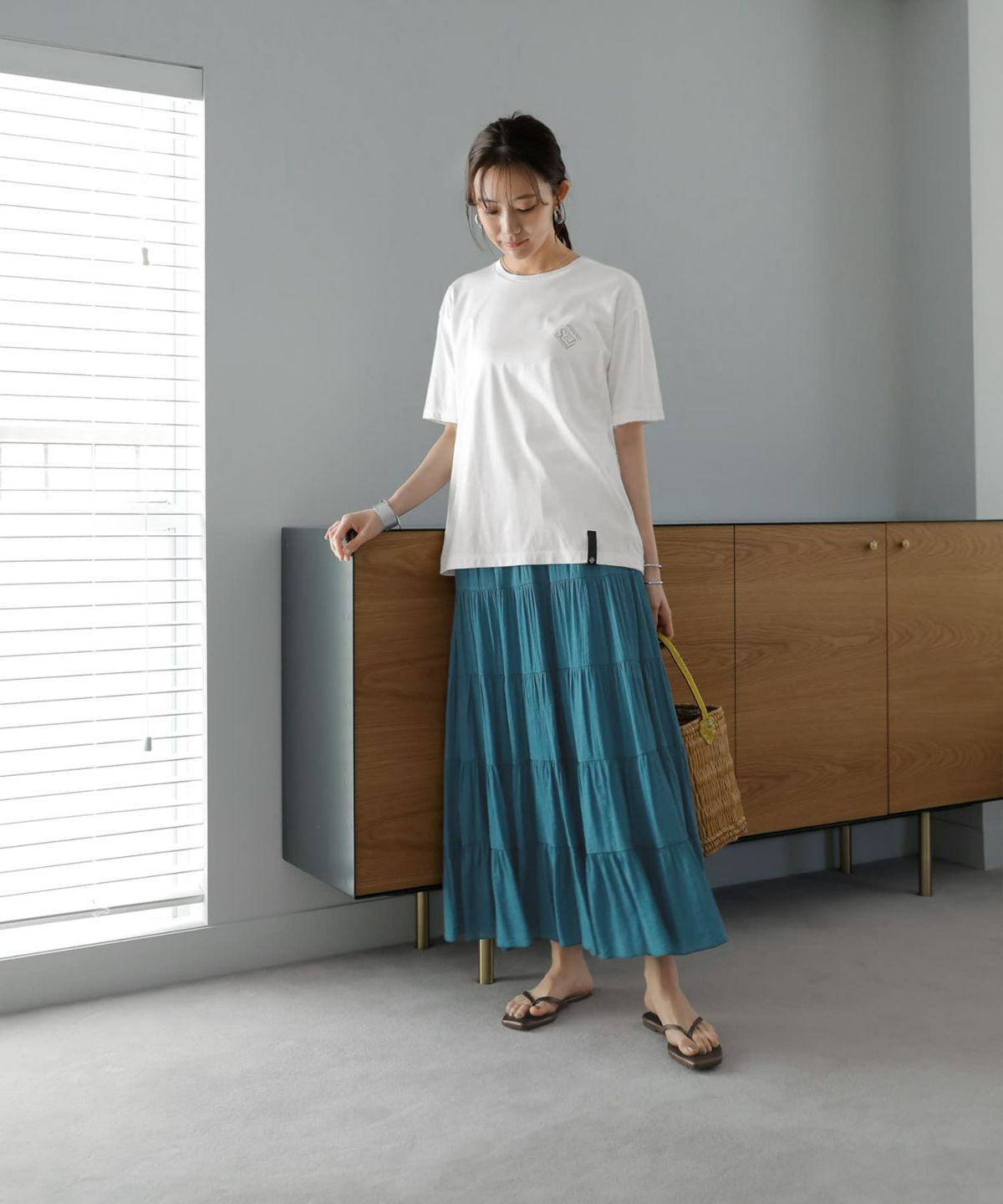 着用イメージ 167cm  ホワイト