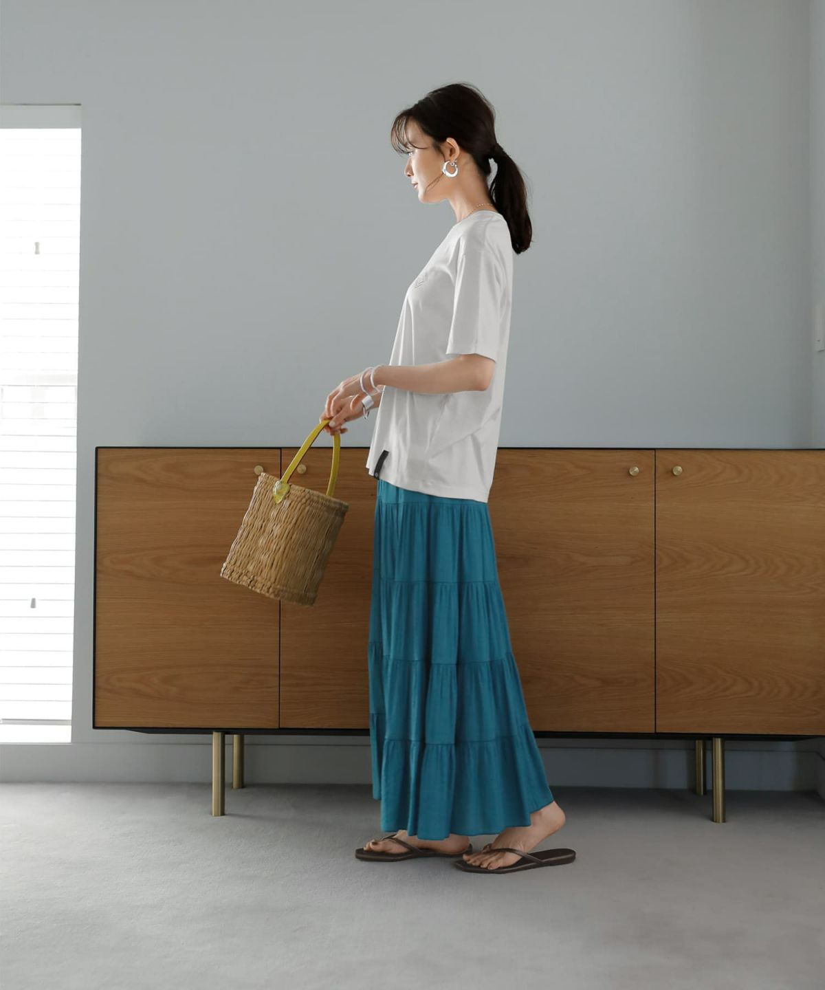 着用イメージ 167cm  ホワイト