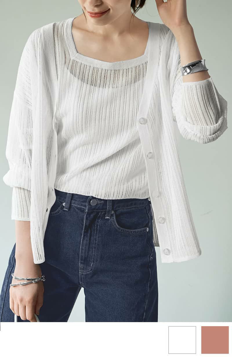 Lu. シアーカーディガン ホワイト 未使用 美品 OUTLET】シアー編みラメカーディガン | おしゃれな大人