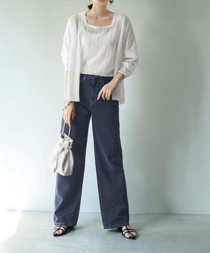 田*中様 【グランジ】WLNEXT ラメビーズドダメージフーディ ラメシアートップス※WEB Store限定販売