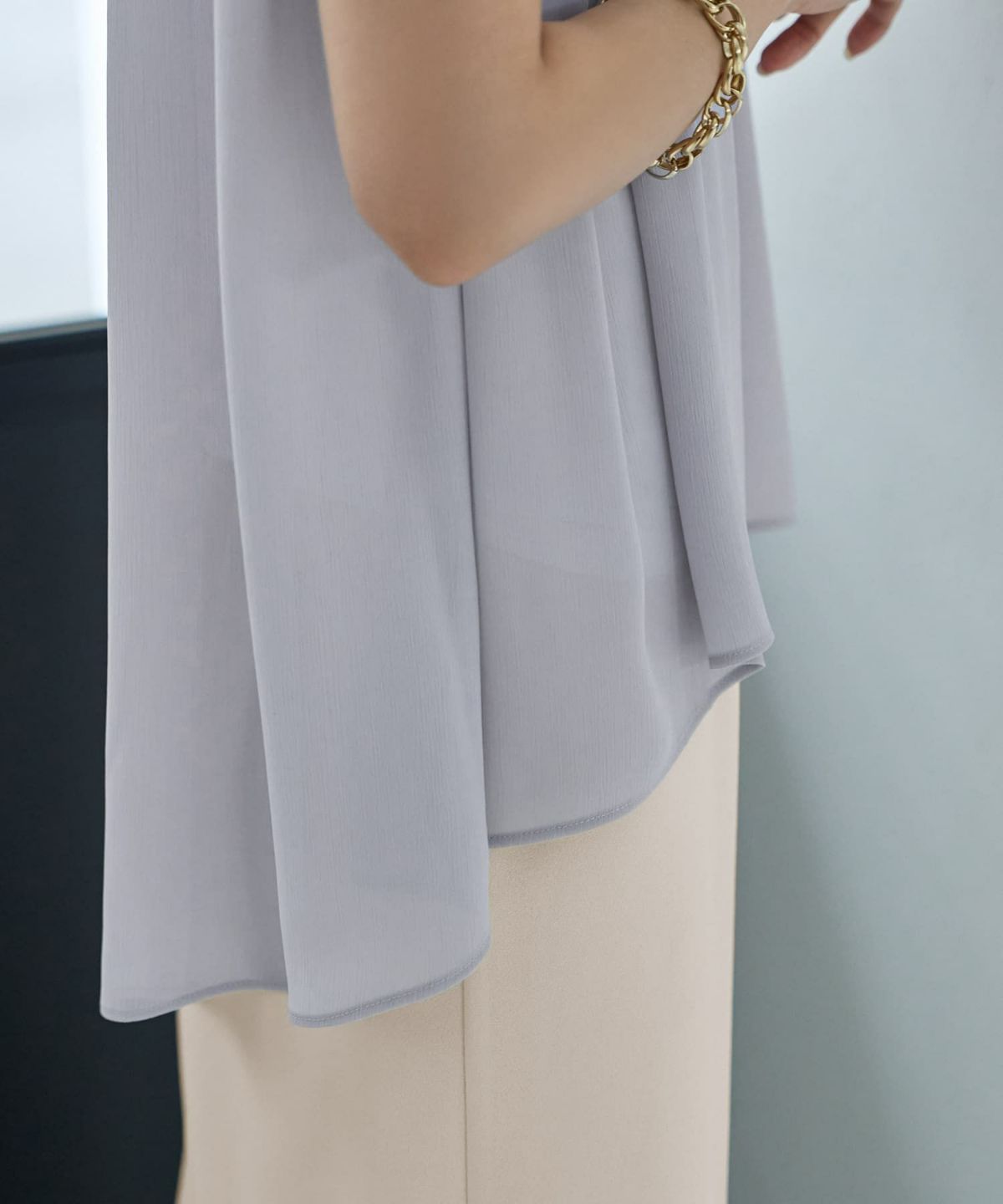 着用イメージ 164cm ブルーグレー