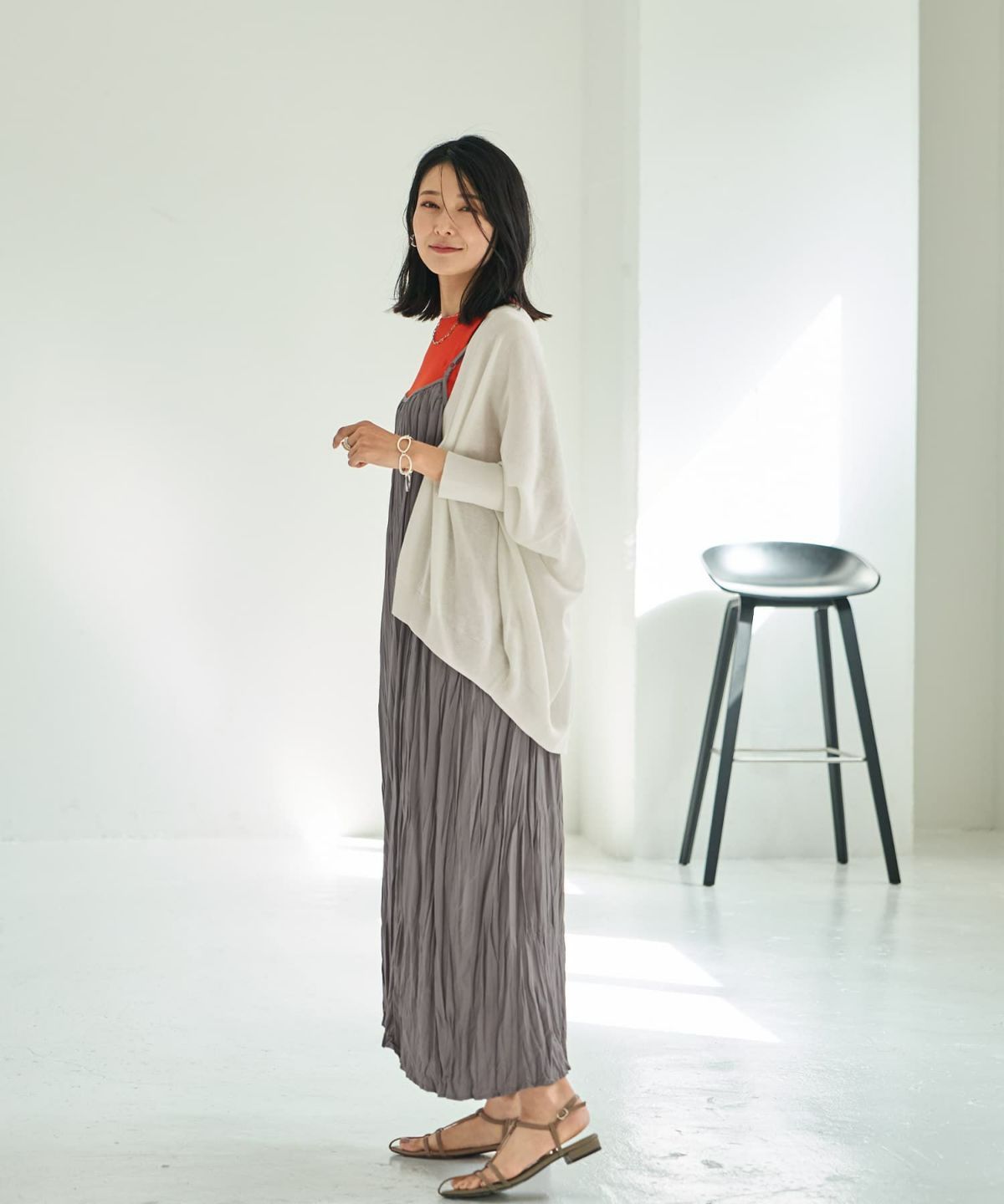 着用イメージ 165cm オフホワイト