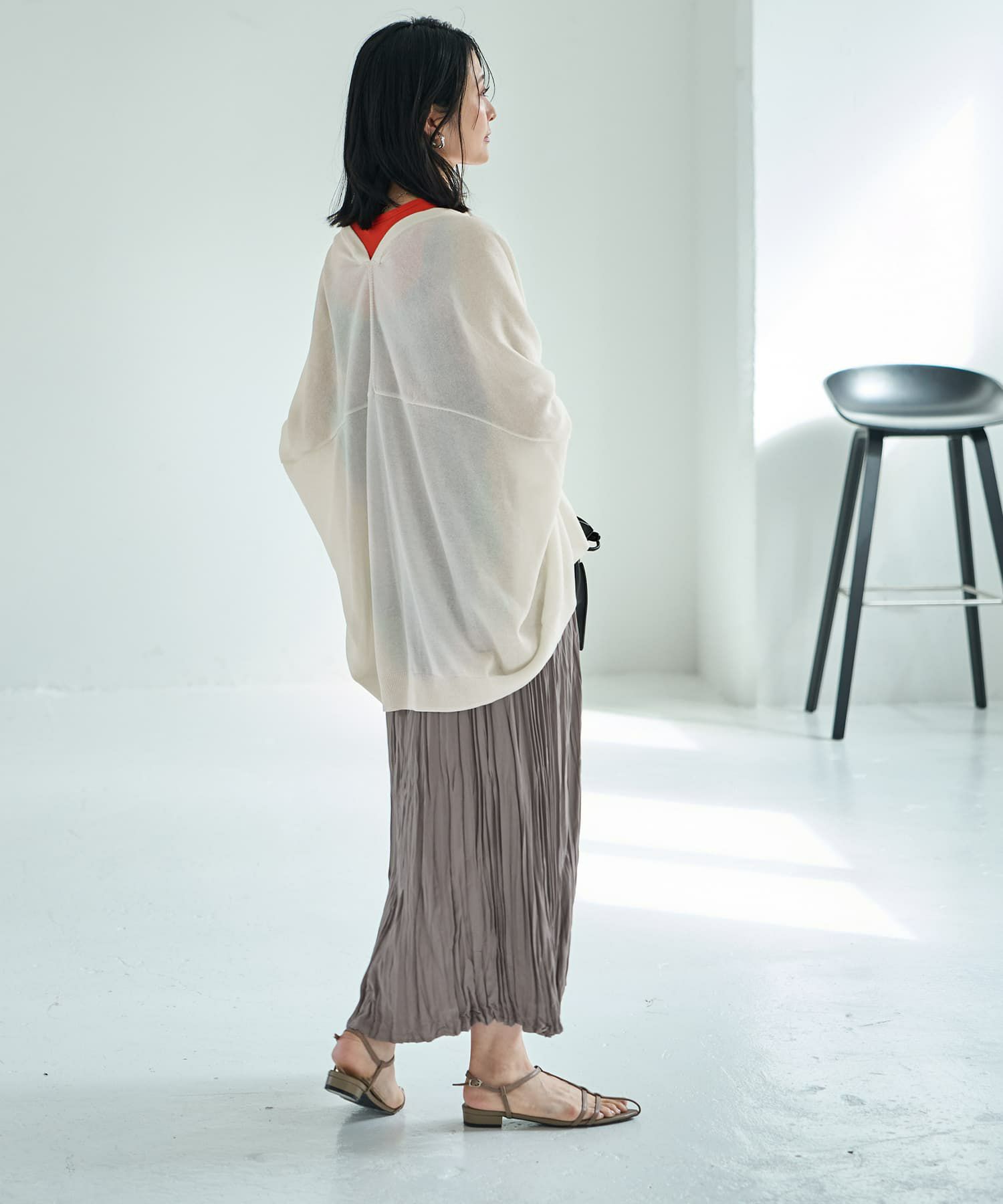 着用イメージ 165cm オフホワイト