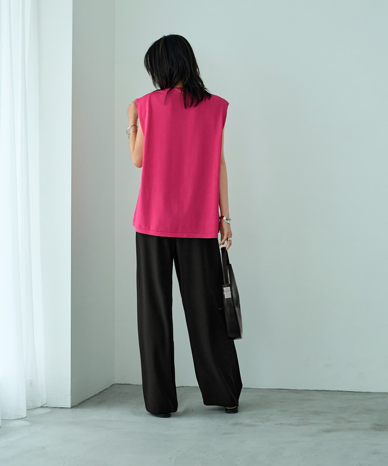 着用イメージ 166cm ホットピンク