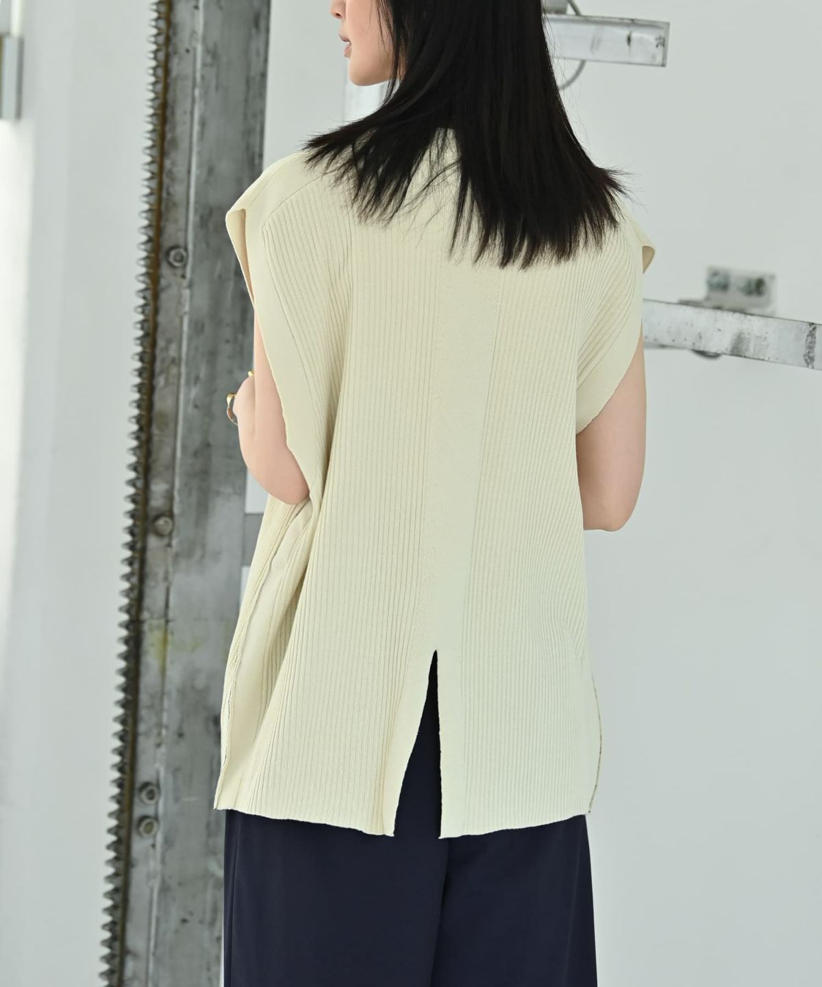 着用イメージ 170cm アイボリー