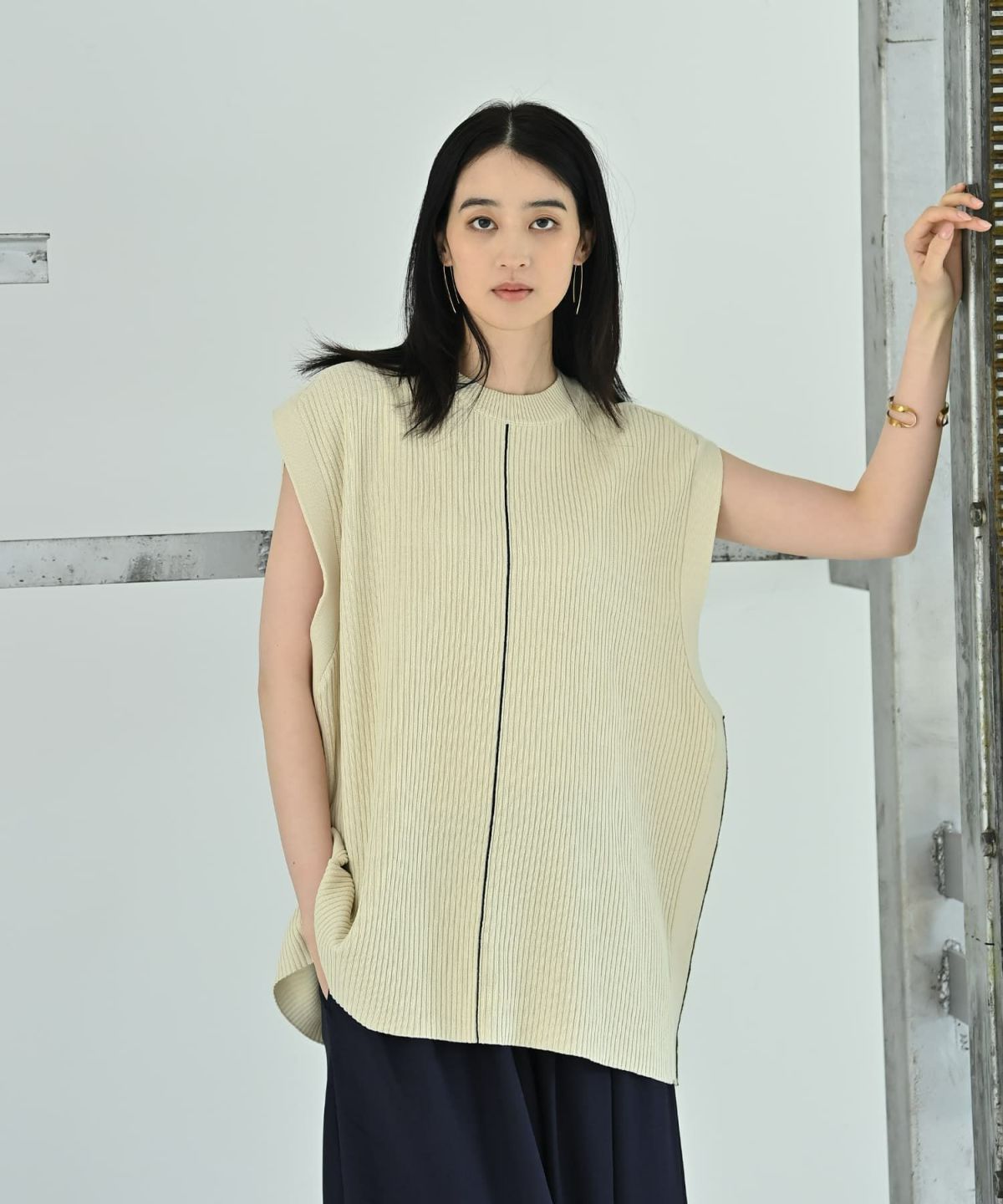 着用イメージ 170cm アイボリー