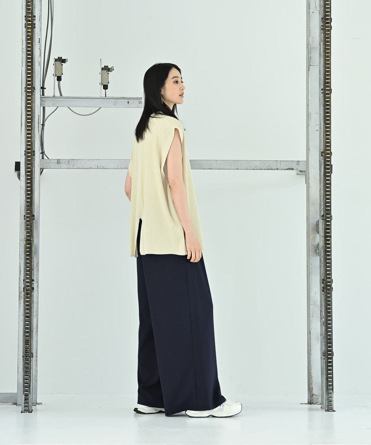 着用イメージ 170cm アイボリー