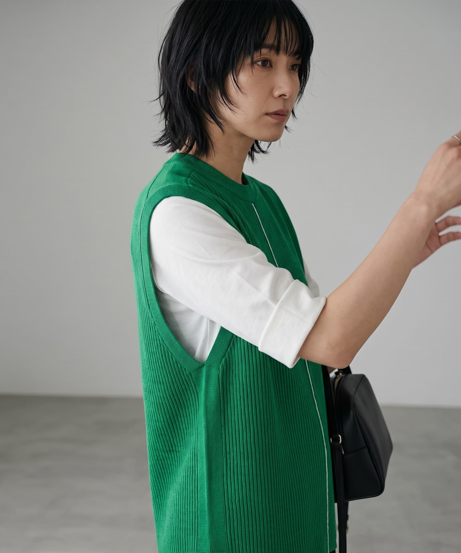 着用イメージ 170cm グリーン