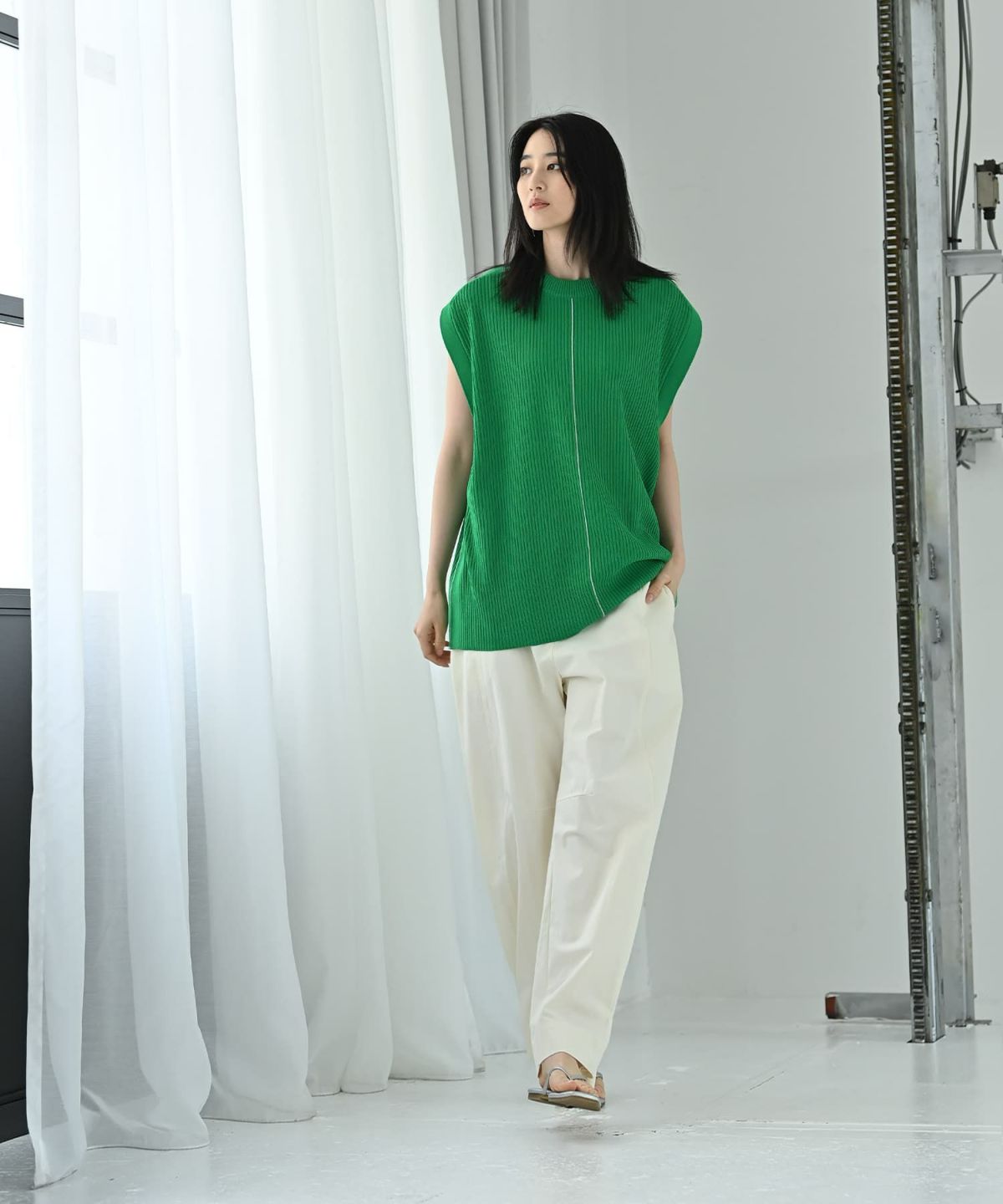 着用イメージ 170cm グリーン