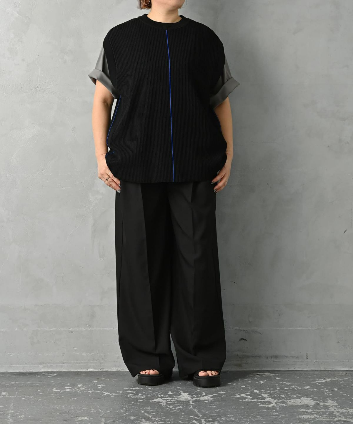 着用イメージ 163cm ブラック