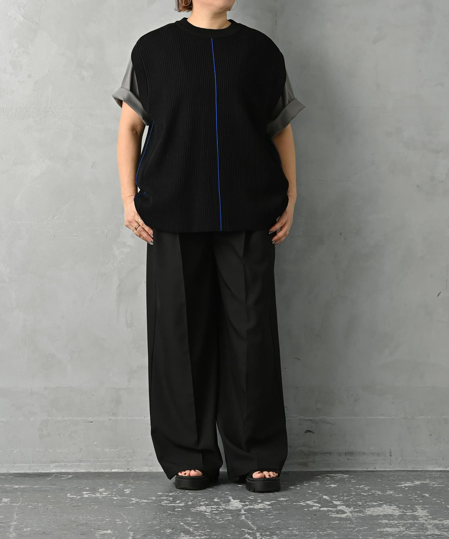 着用イメージ 163cm ブラック