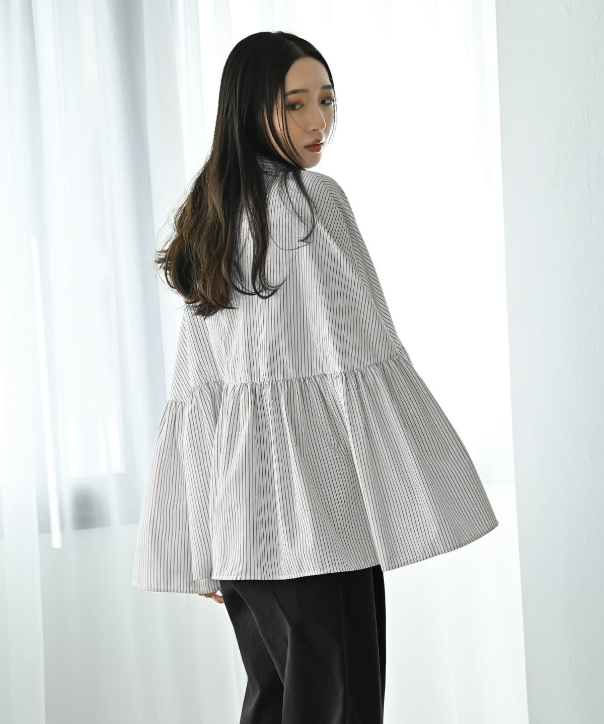 着用イメージ 169cm オフホワイト