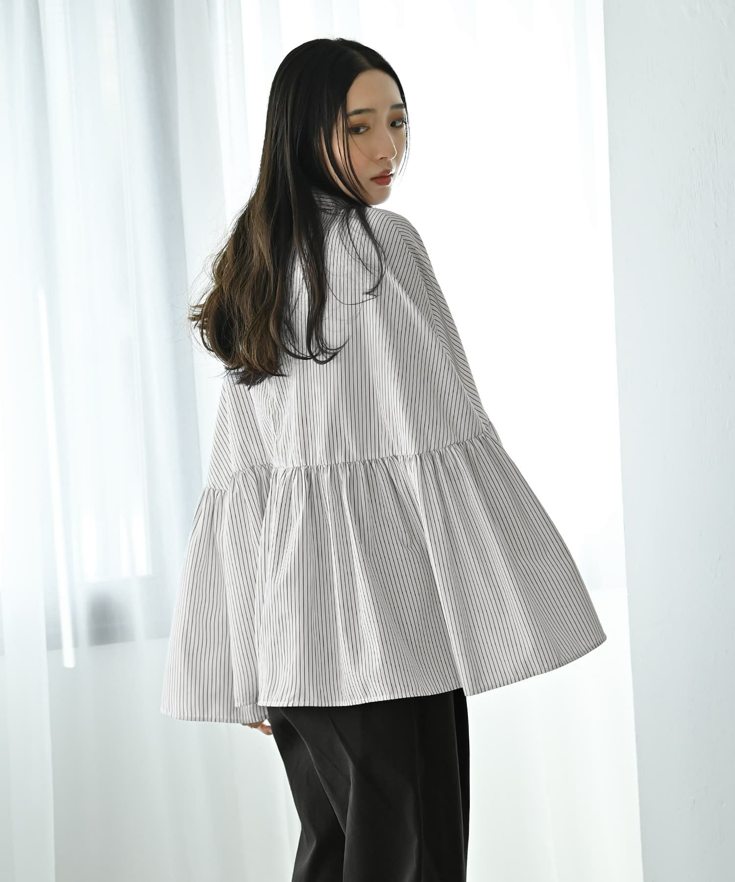 着用イメージ 169cm オフホワイト