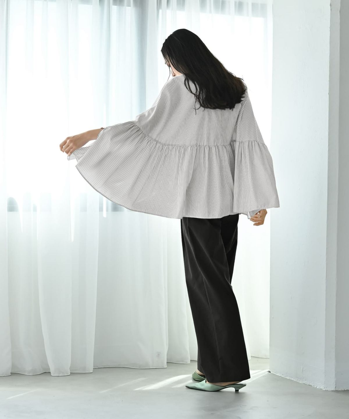 着用イメージ 169cm オフホワイト