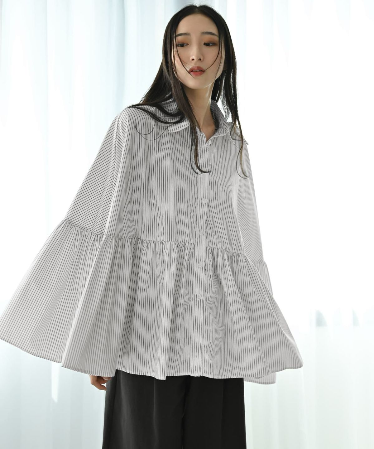 着用イメージ 169cm オフホワイト