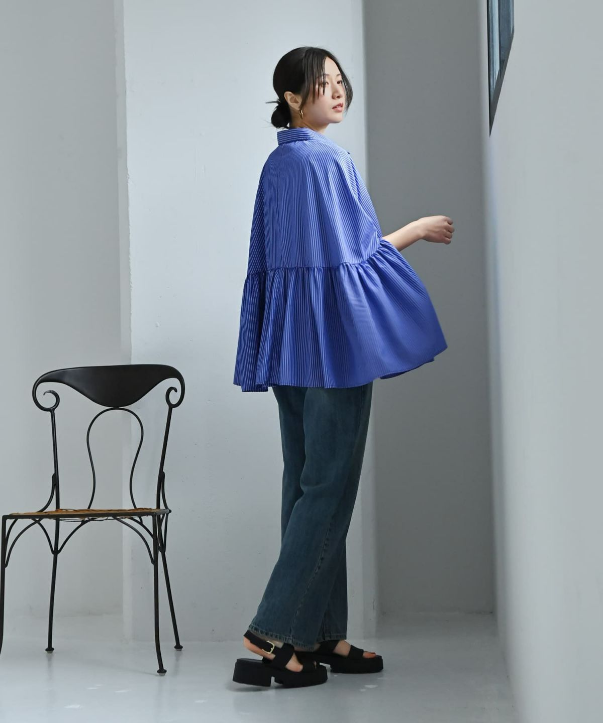 着用イメージ 172cm ブルー