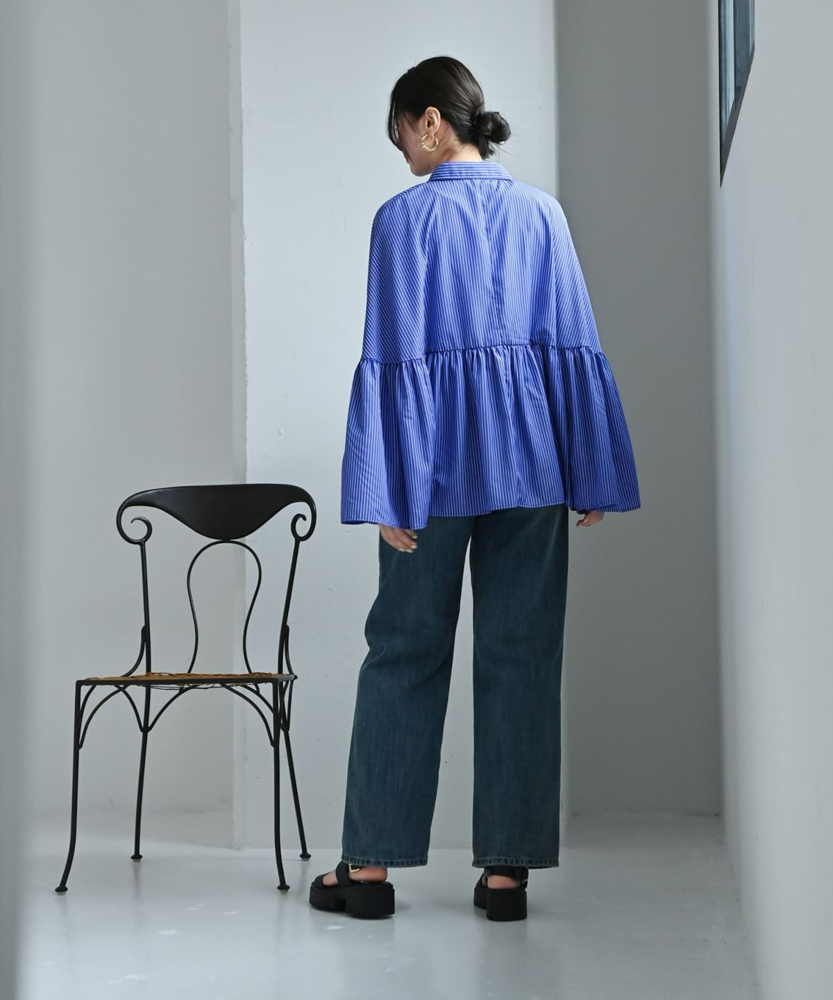 着用イメージ 172cm ブルー