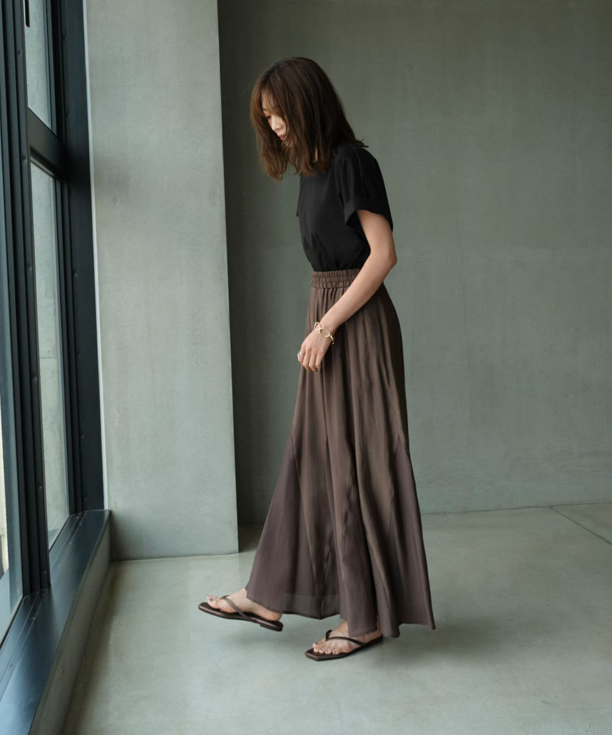 着用イメージ 166cm 02サイズ セピアMIX