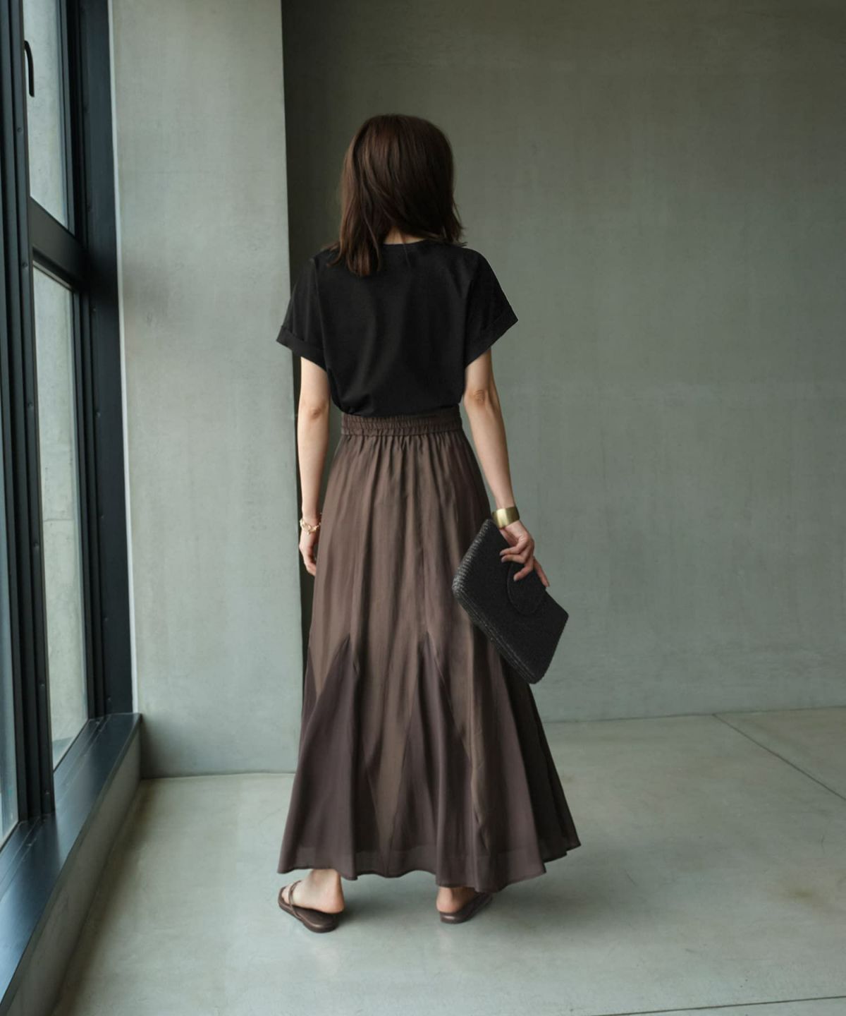 着用イメージ 166cm 02サイズ セピアMIX